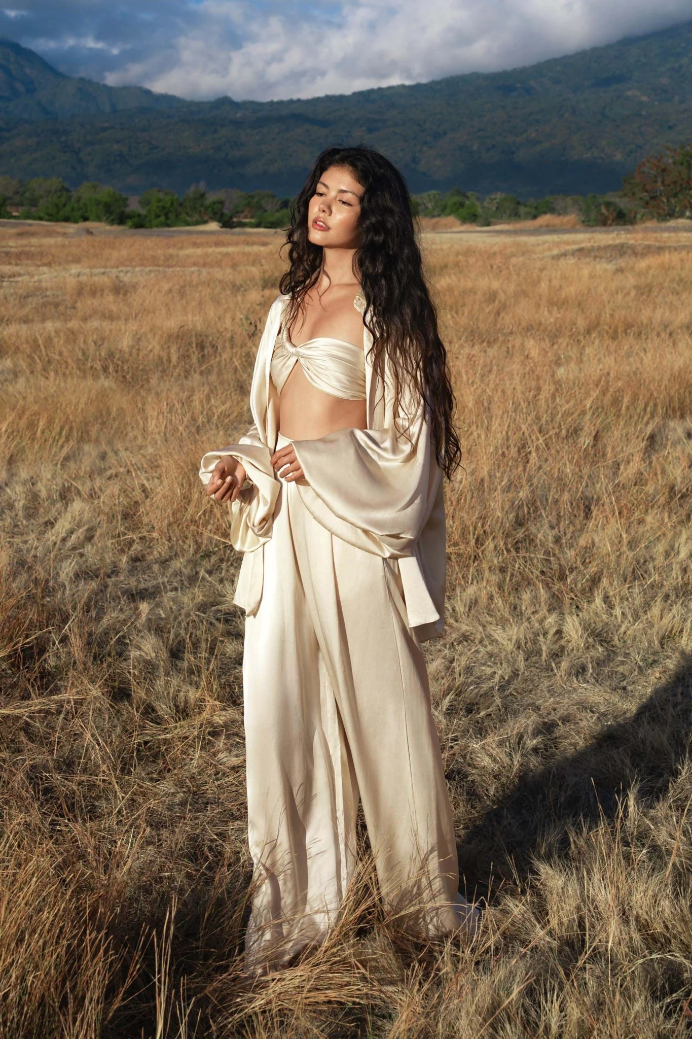 Apsara Bra in Cream Colour – Pure Silk Transformable - Image 4
