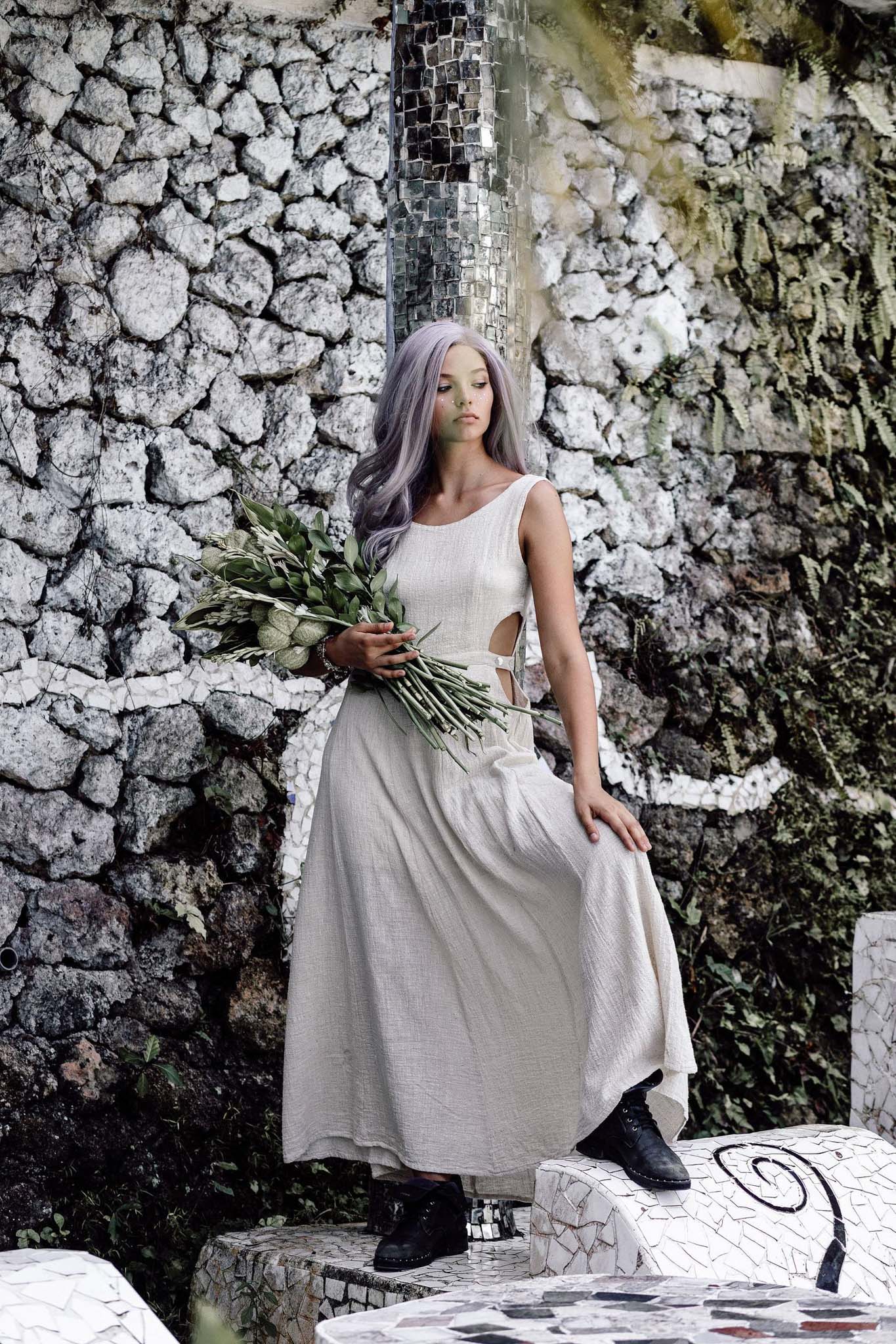 Long Boho Simple Wedding Dress - Image 8