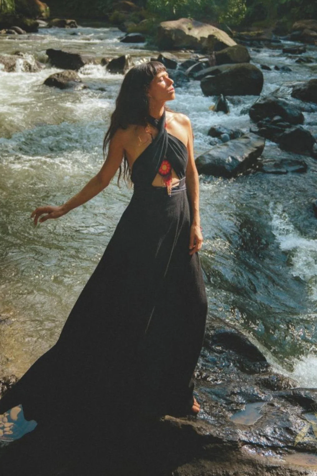 Black Harmonia Dress • Adjustable Dress • Gothic Sexy Dress • Fairy of the River Dress