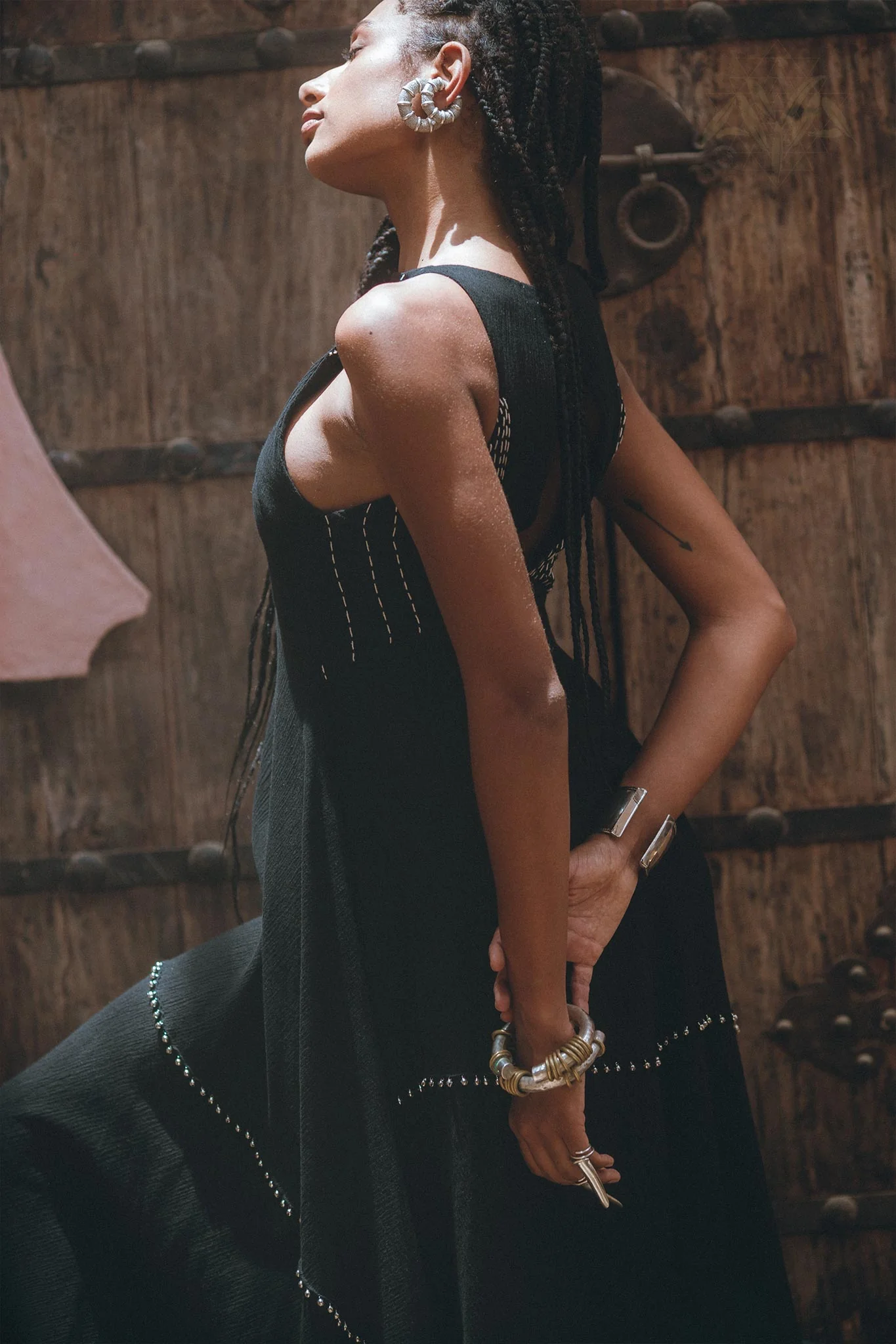 Black Bhakti Dress •  Boho Ring Bells Dress • Minimalist Cocktail Dress • Handmade dress - Image 10