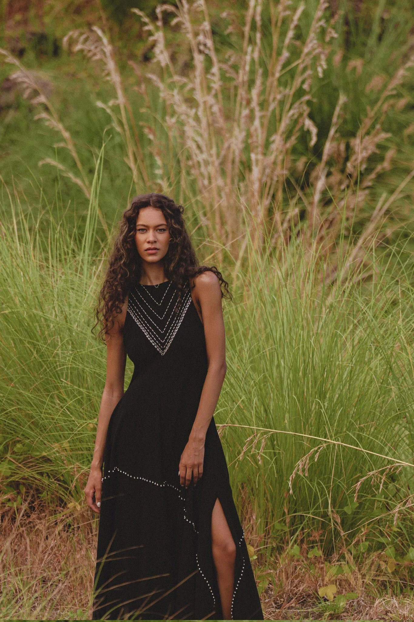Black Bhakti Dress •  Boho Ring Bells Dress • Minimalist Cocktail Dress • Handmade dress - Image 3