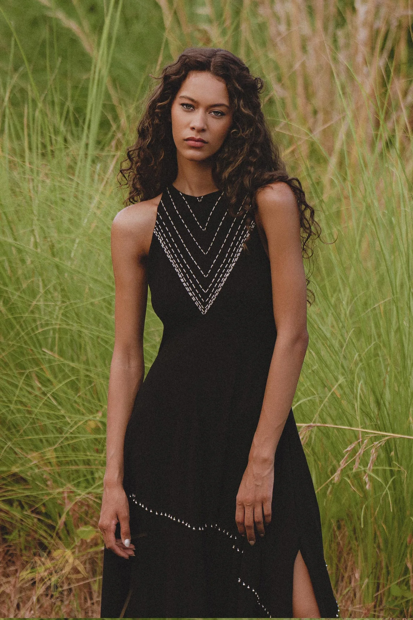 Black Bhakti Dress •  Boho Ring Bells Dress • Minimalist Cocktail Dress • Handmade dress - Image 4