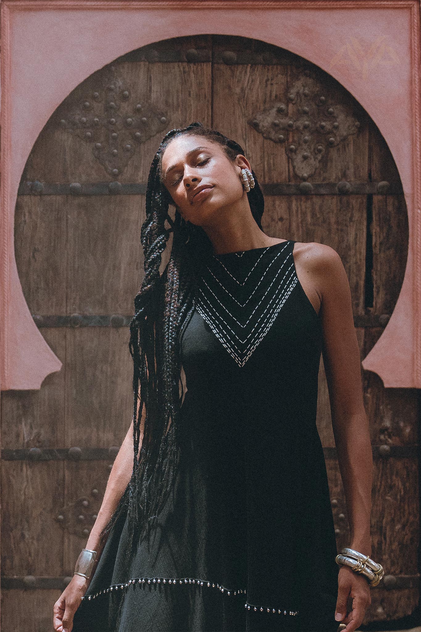 Black Bhakti Dress •  Boho Ring Bells Dress • Minimalist Cocktail Dress • Handmade dress - Image 9