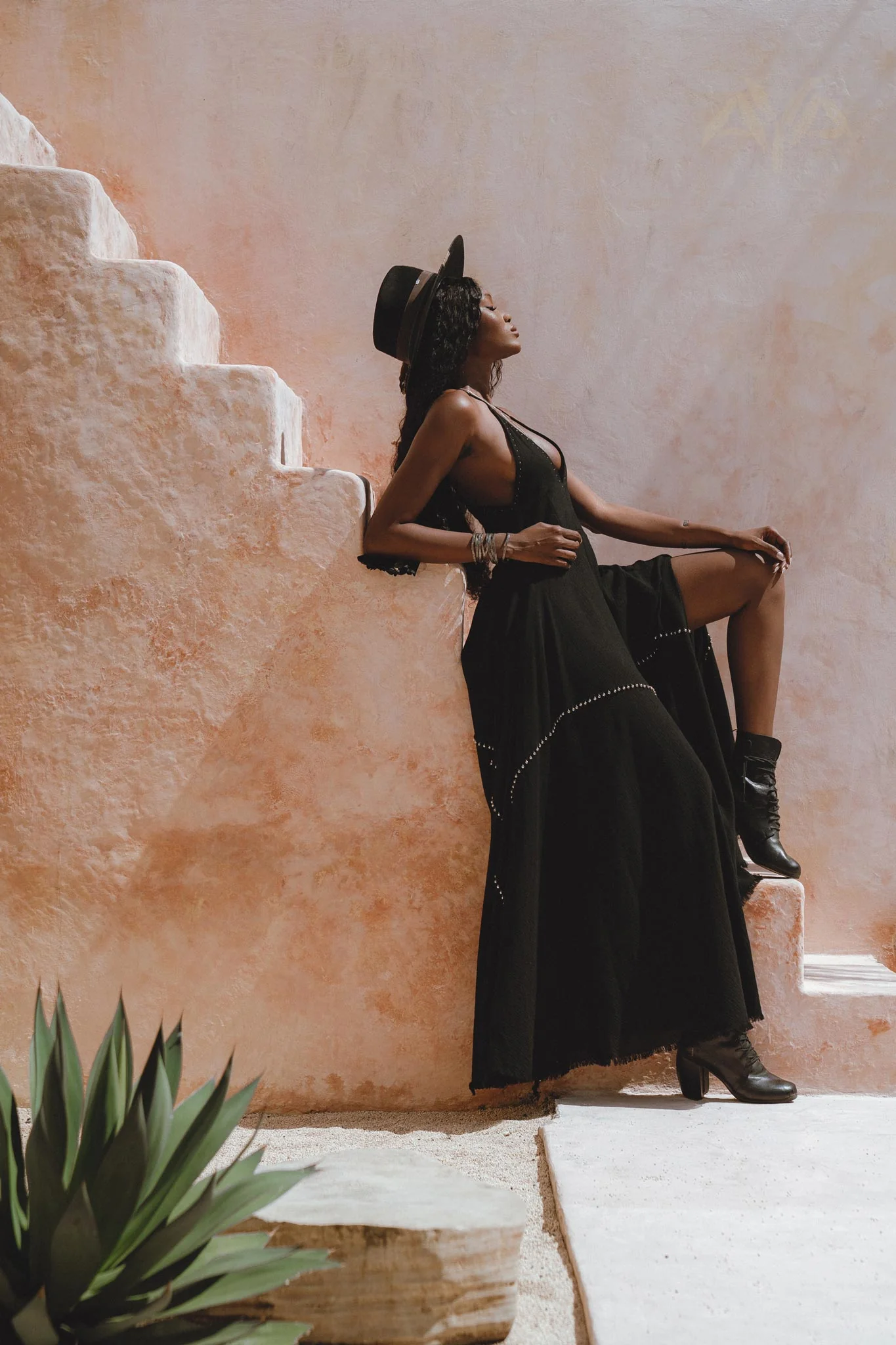 Shakti Dress • Black Gothic Cocktail Dress • Boho Summer Dress - Image 6