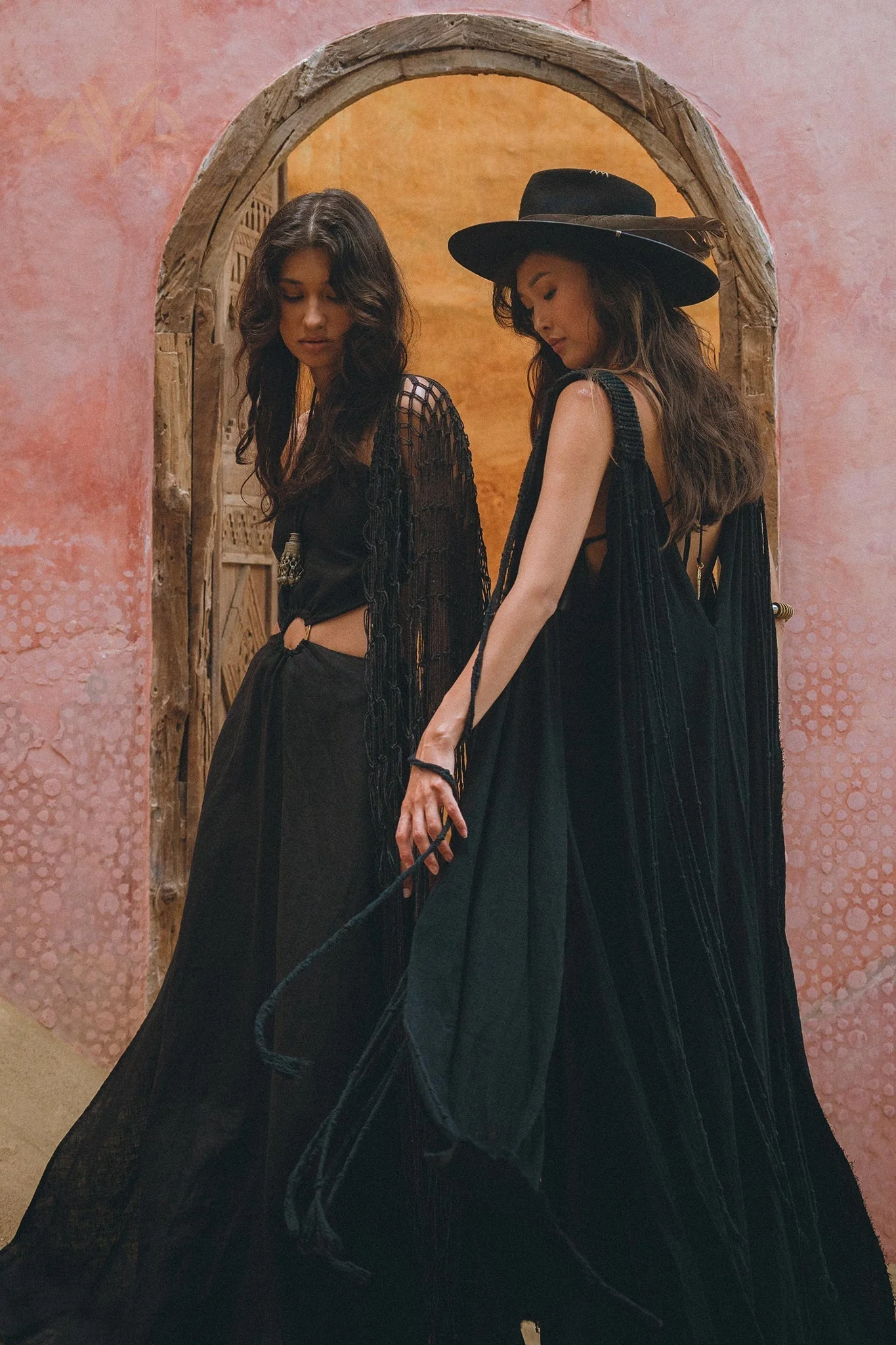 Black Athena Cape • Summer Beach Kaftan • Boho Long Robe • Greek Goddess Cape Dress - Image 4