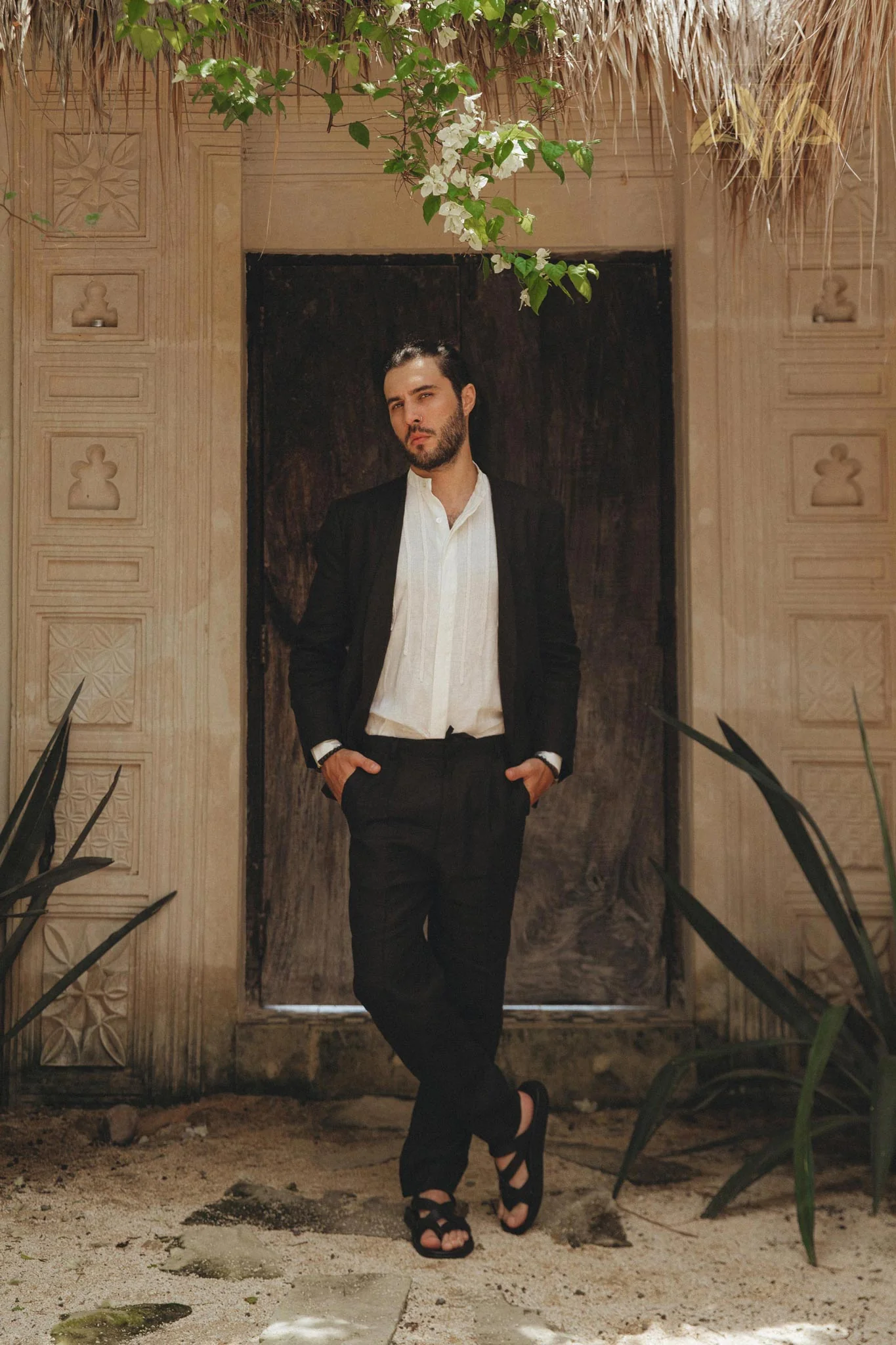 Men's Fine Linen Blazer Jacket | Botanically Dyed Organic Boho Suit Coat - Image 4