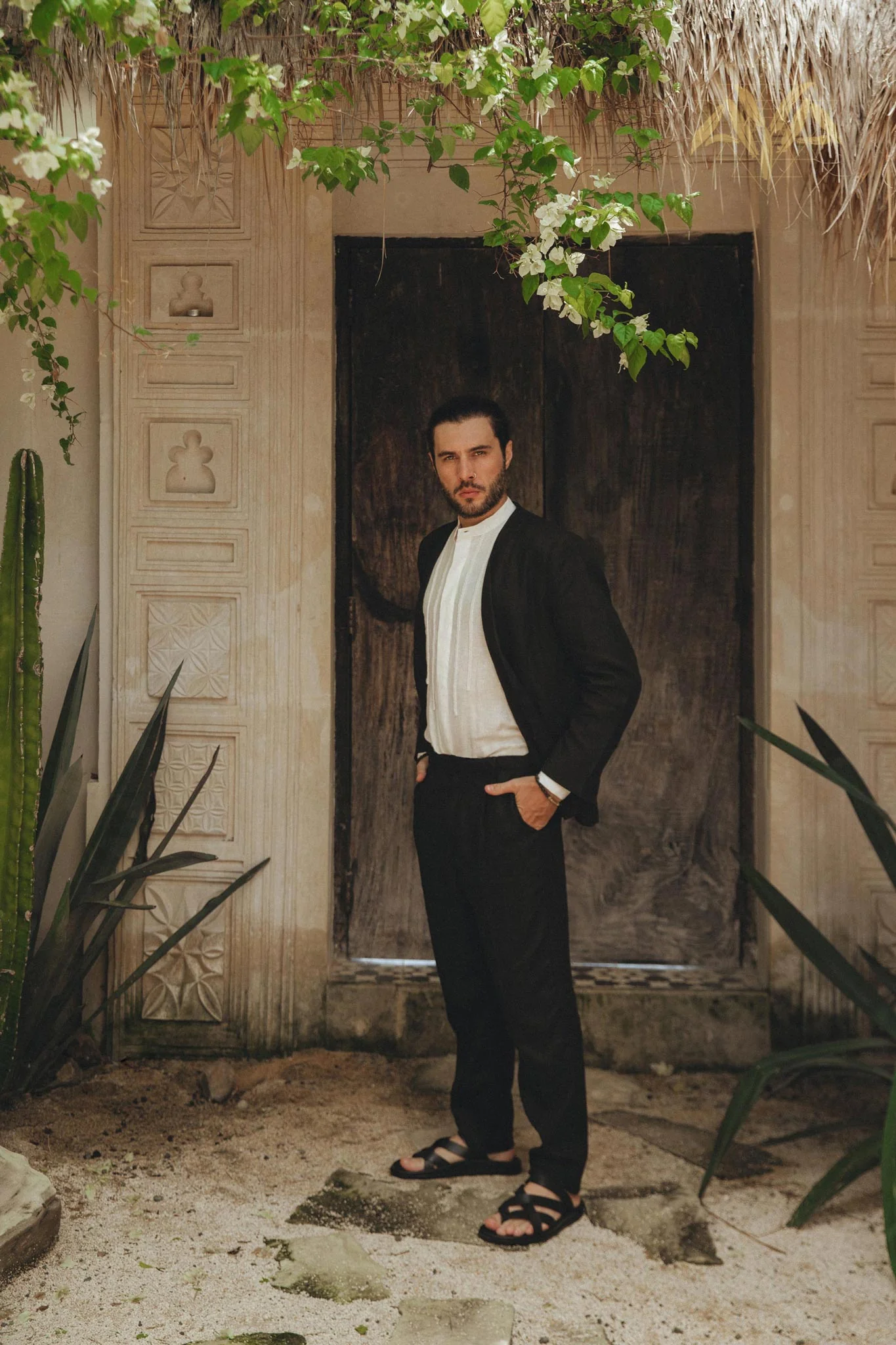 Men's Fine Linen Blazer Jacket | Botanically Dyed Organic Boho Suit Coat - Image 6