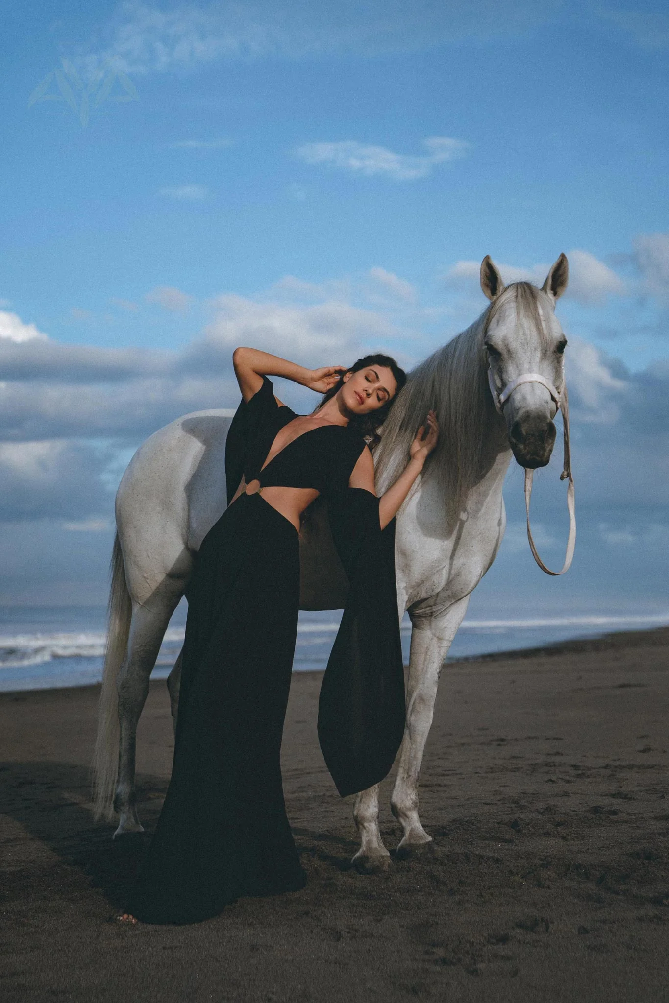 Black Organic Wedding Boho Dress for Women • Goddess Dress - Image 2