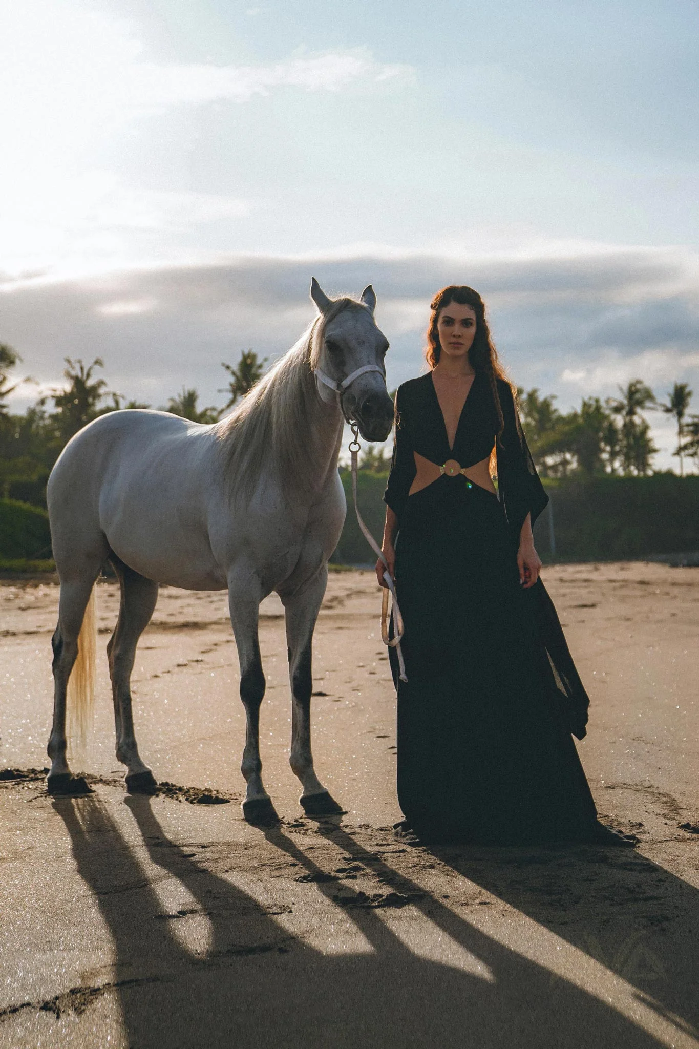 Black Organic Wedding Boho Dress for Women • Goddess Dress - Image 4
