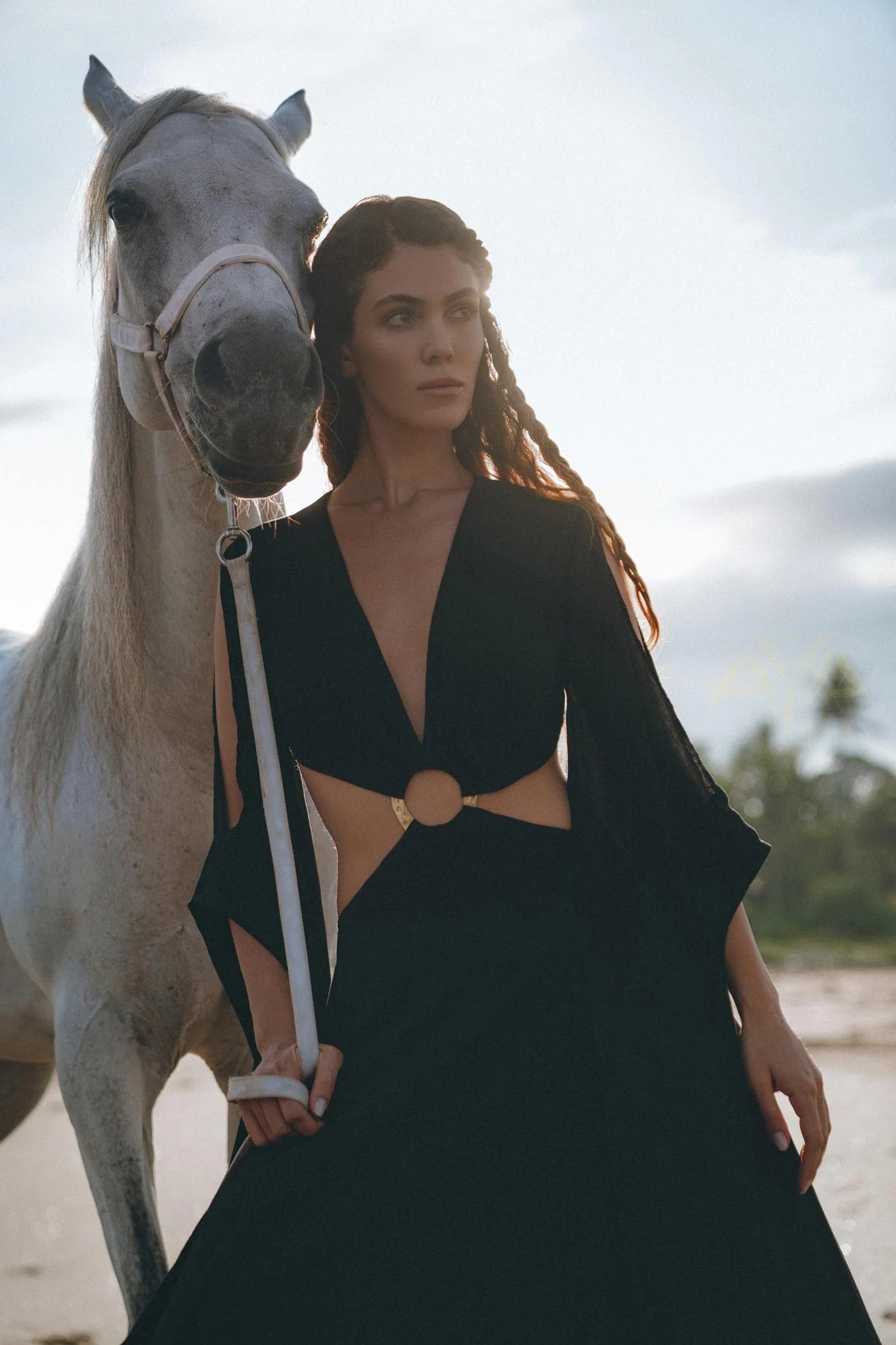 Black Organic Wedding Boho Dress for Women • Goddess Dress - Image 5