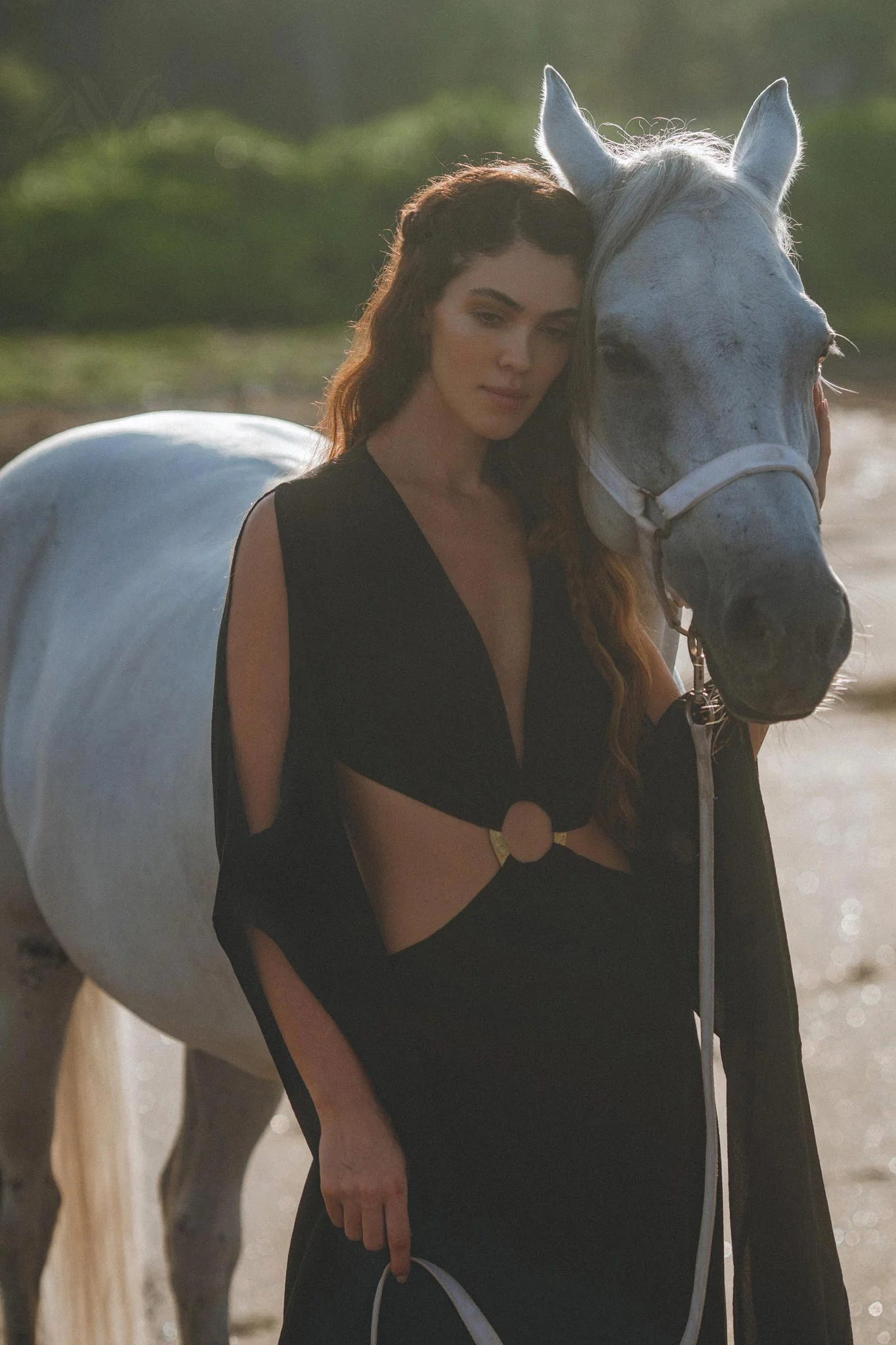 Black Organic Wedding Boho Dress for Women • Goddess Dress - Image 8