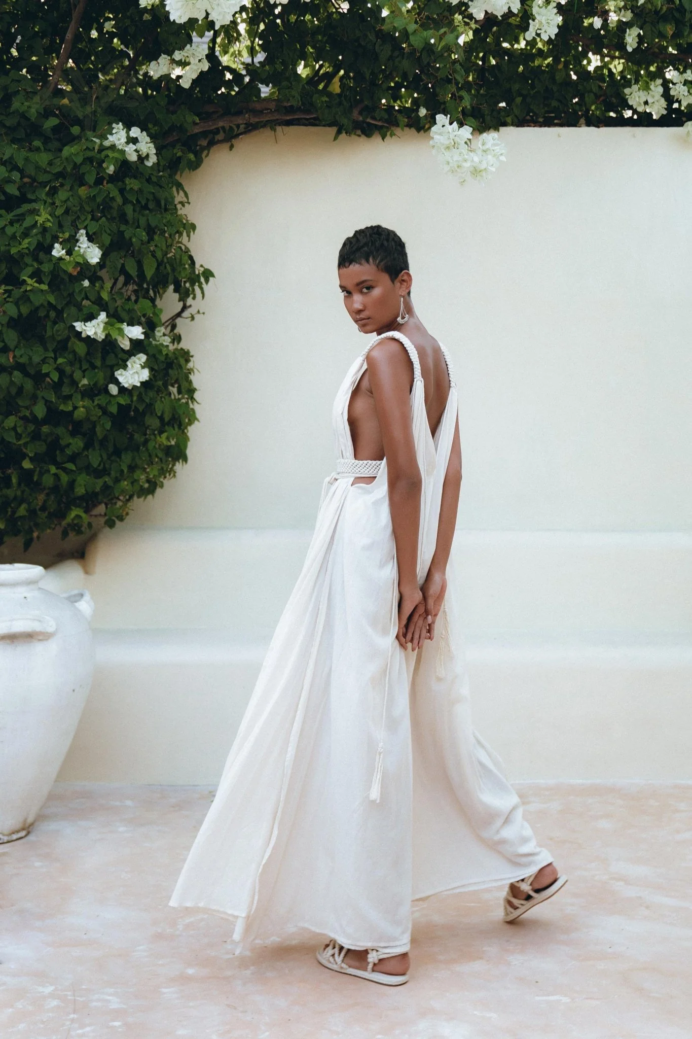 Boho Beach Macrame Wedding Dress • Off-White Multiway Bohemian Dress - Image 3