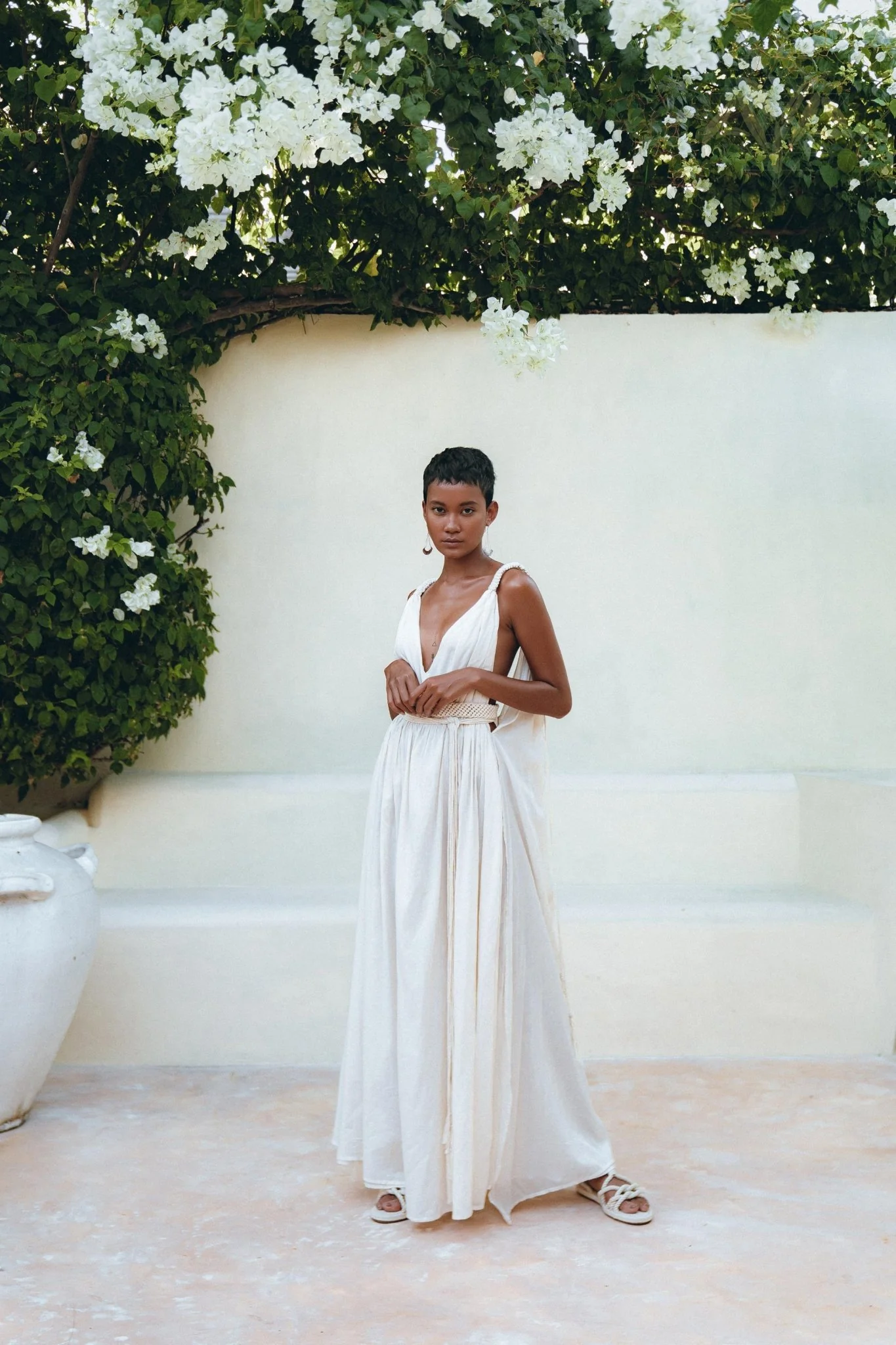 Boho Beach Macrame Wedding Dress • Off-White Multiway Bohemian Dress - Image 8