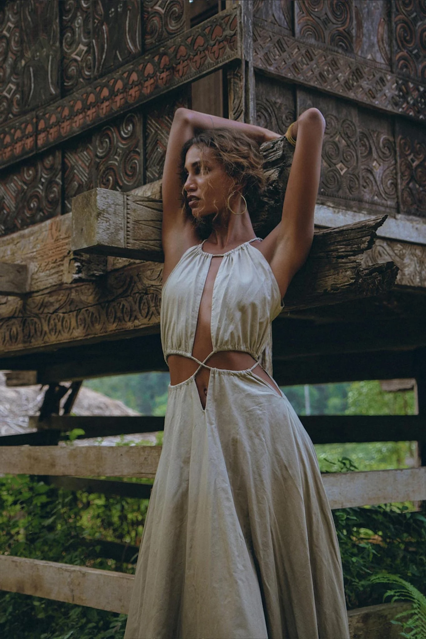 Boho Bridesmaid Dress for Women • Open Back Sides Belly Dress - Image 2