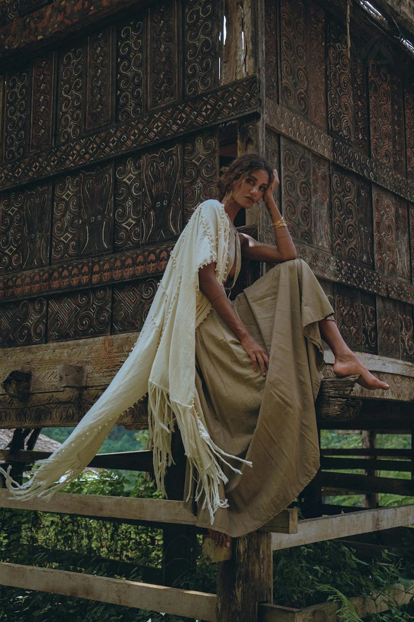 Boho Bridesmaid Dress for Women • Open Back Sides Belly Dress - Image 5