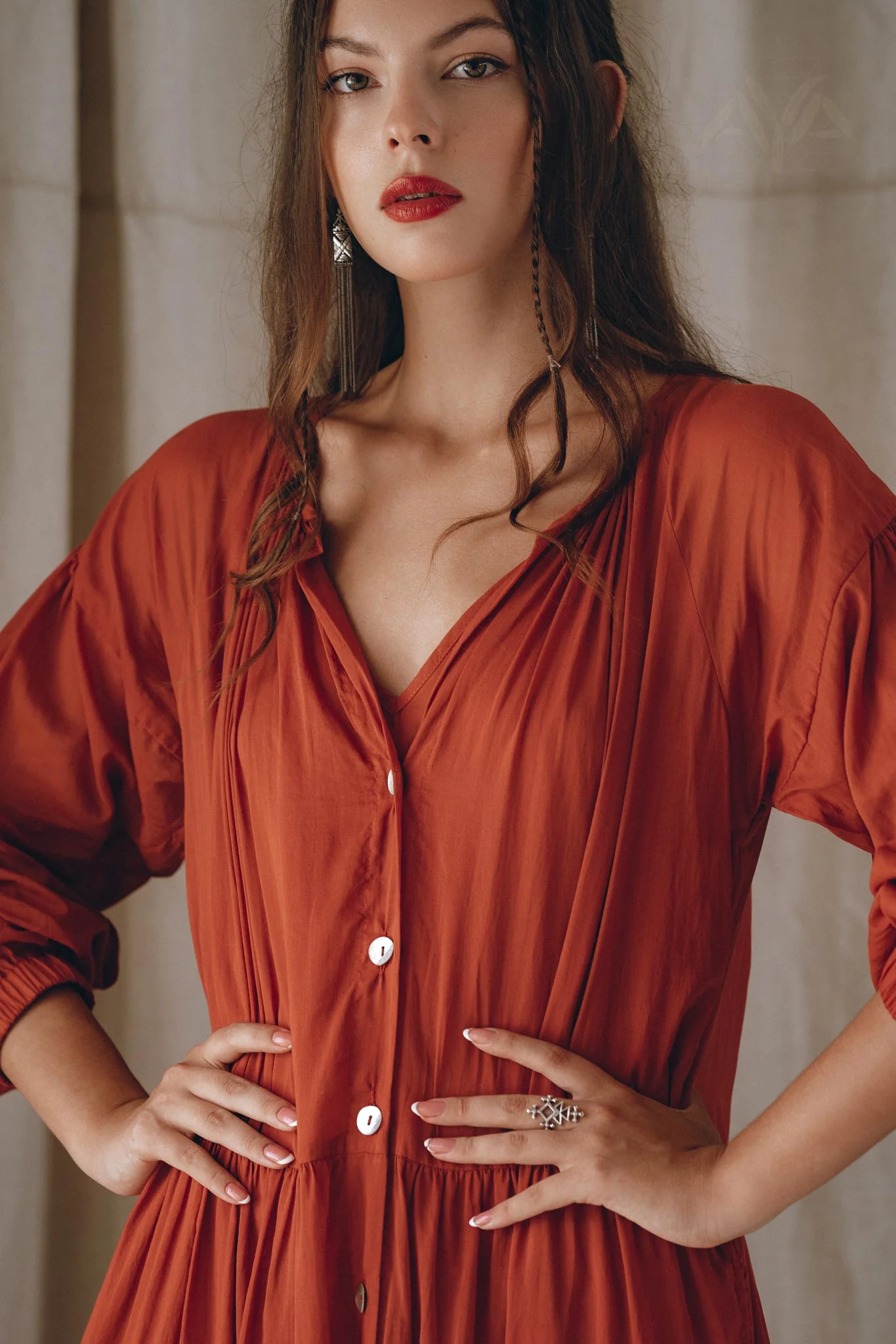 Boho Dress for Women • Wine Red Boho Prom Dress • Light Summer Dress - Image 2