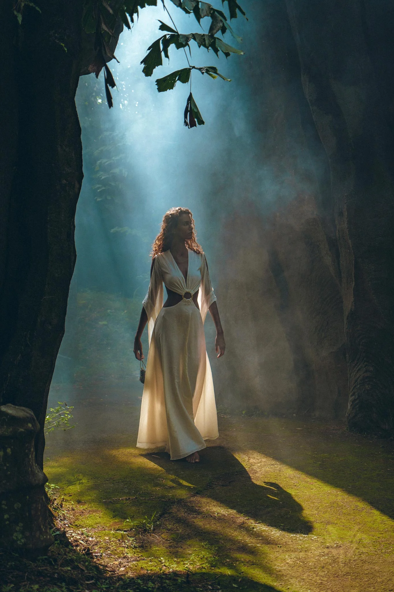 Off-White Organic Wedding Boho Dress for Women • Goddess Dress - Image 10