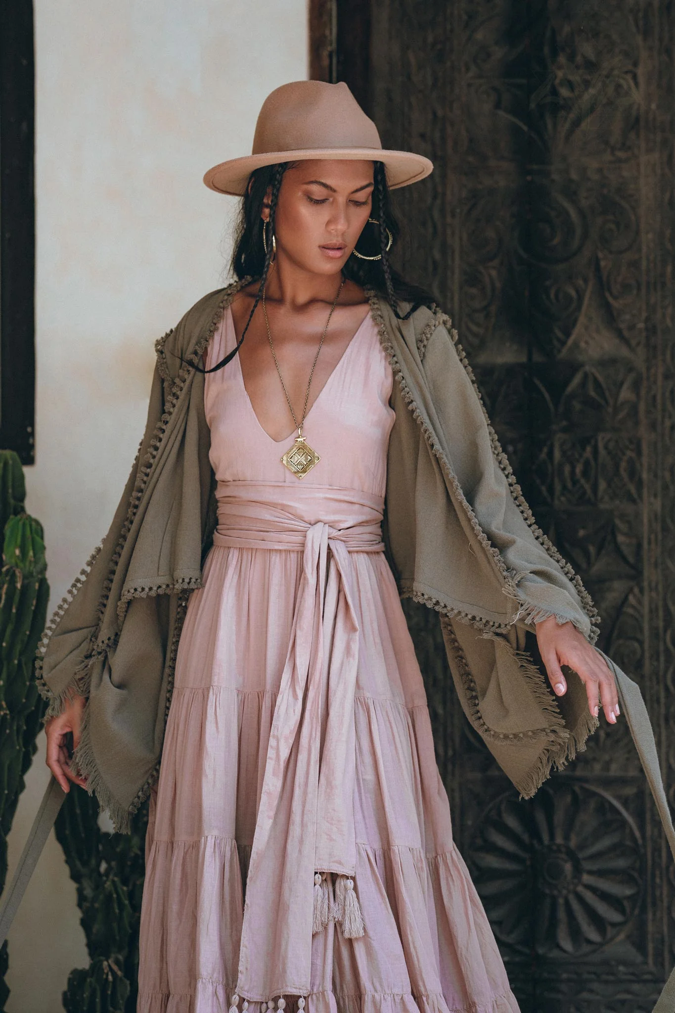 Boho Kimono Top • Organic Goddess Top • Wide Sleeve Wrap Top - Image 3