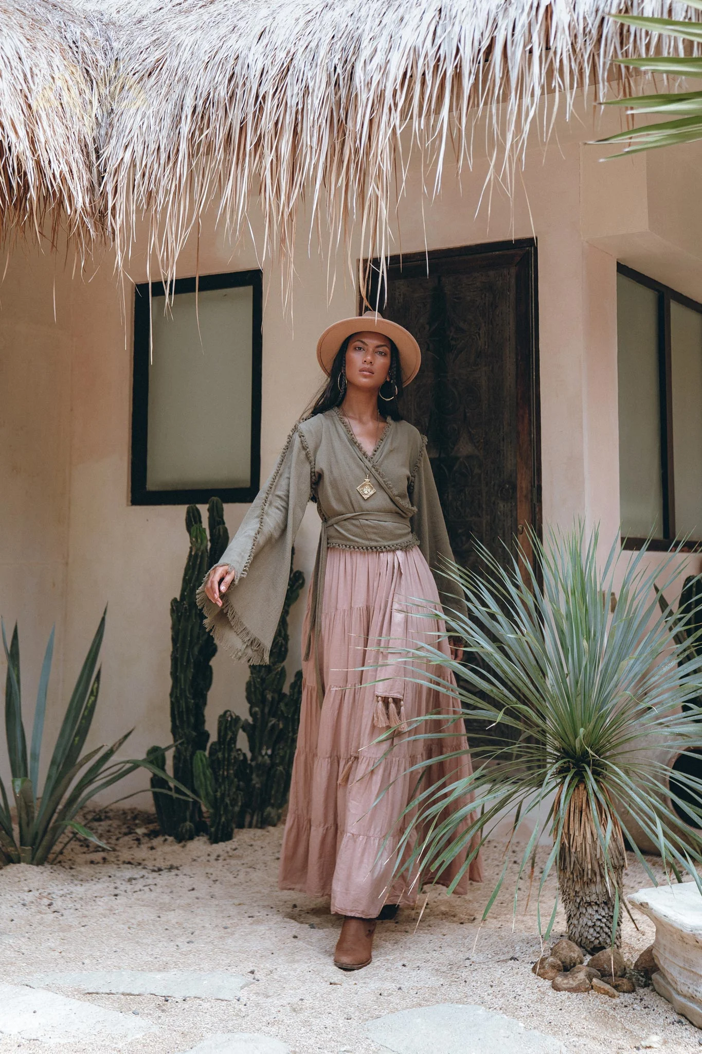 Boho Kimono Top • Organic Goddess Top • Wide Sleeve Wrap Top - Image 4