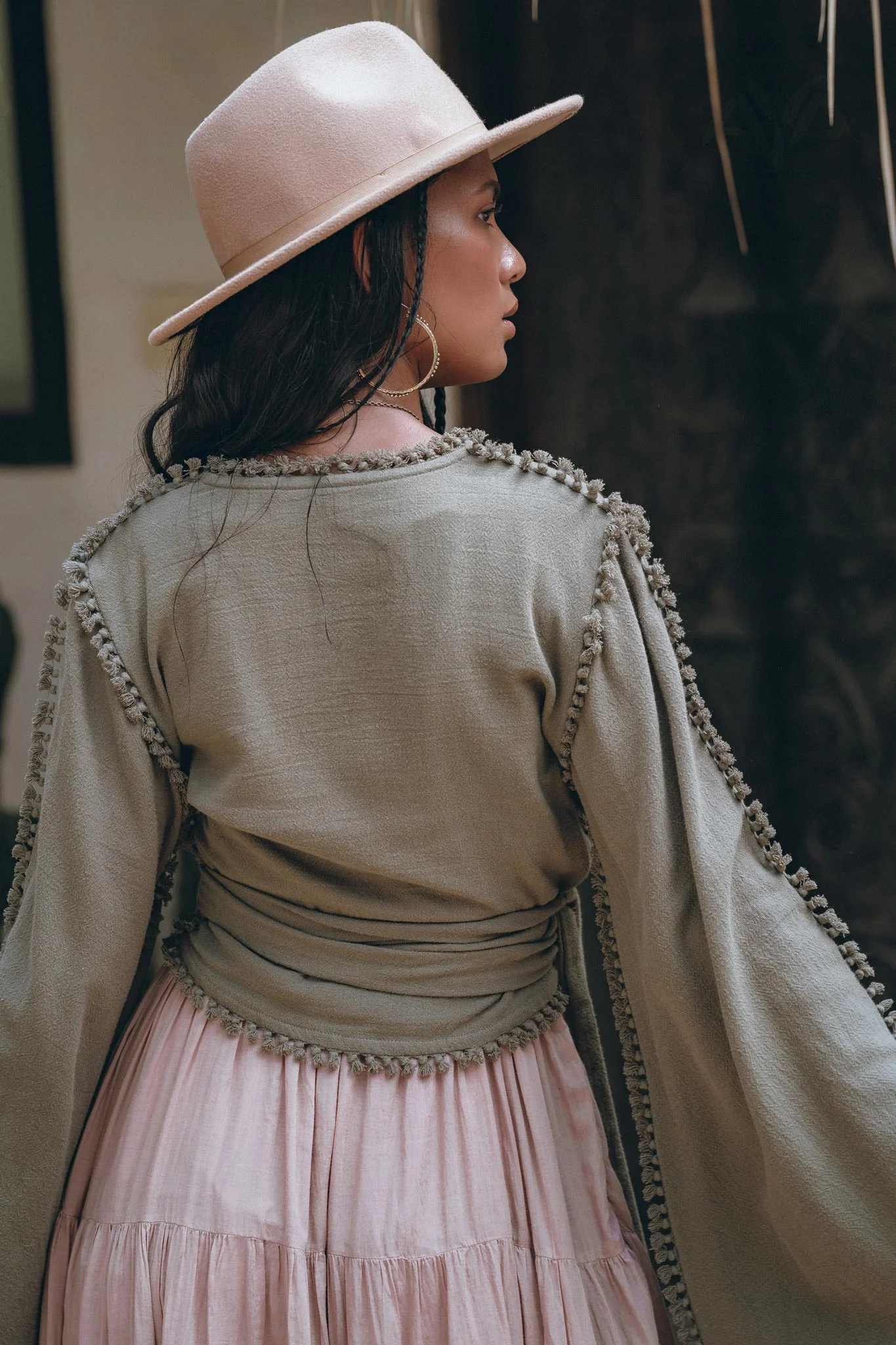 Boho Kimono Top • Organic Goddess Top • Wide Sleeve Wrap Top - Image 7
