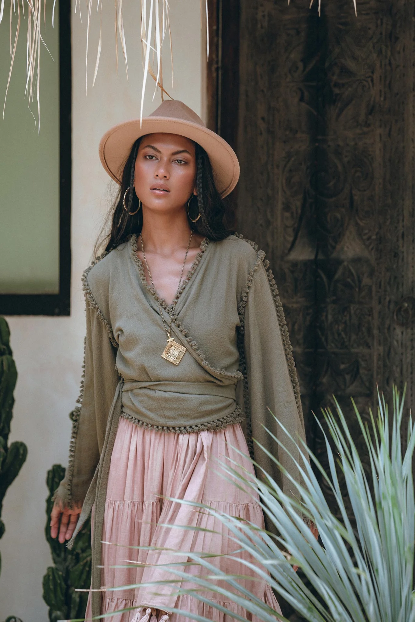 Boho Kimono Top • Organic Goddess Top • Wide Sleeve Wrap Top - Image 8