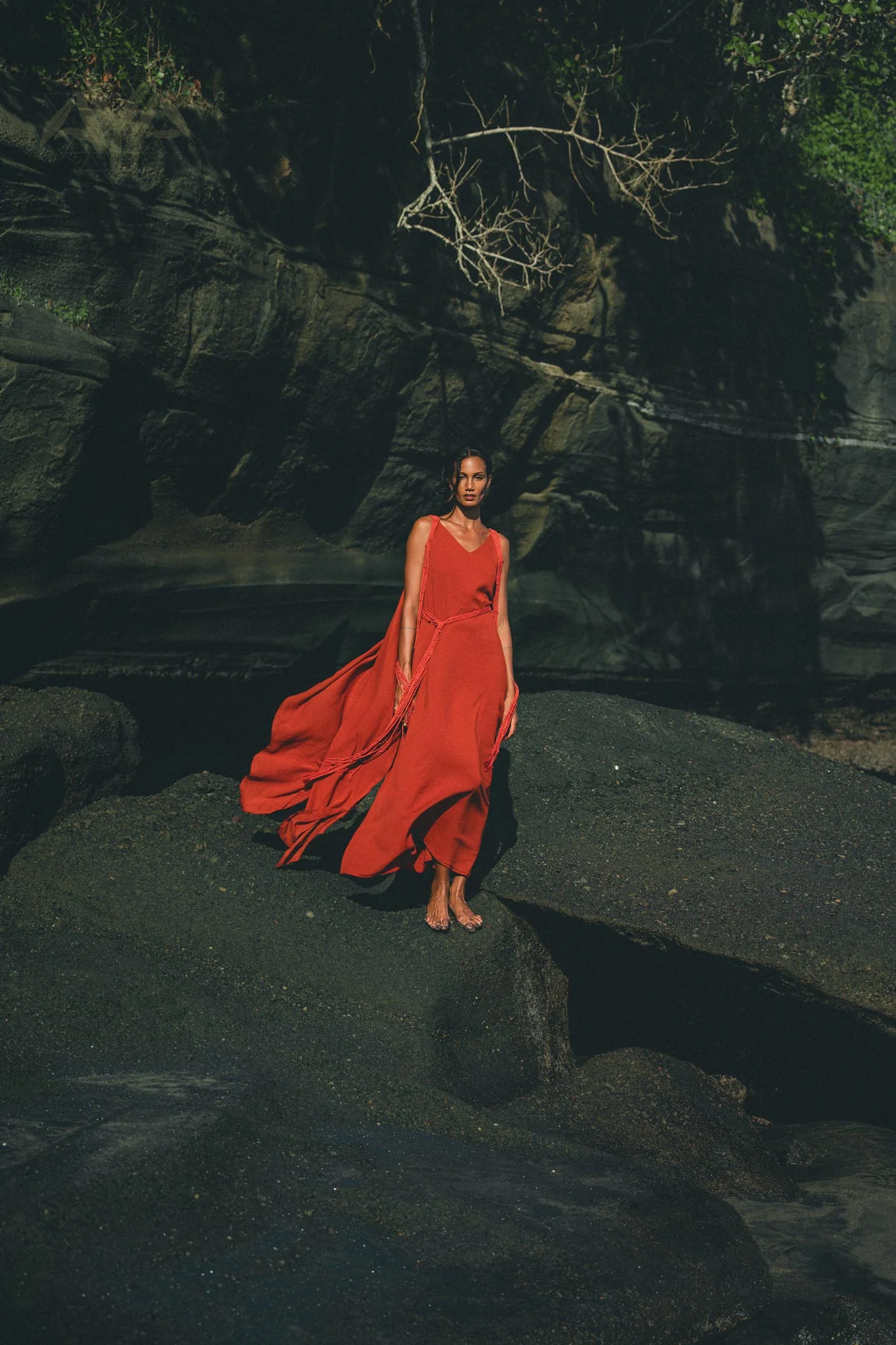 Red Greek Dress • Prom Dance Macrame Dress • Boho Goddess Dress - Image 8