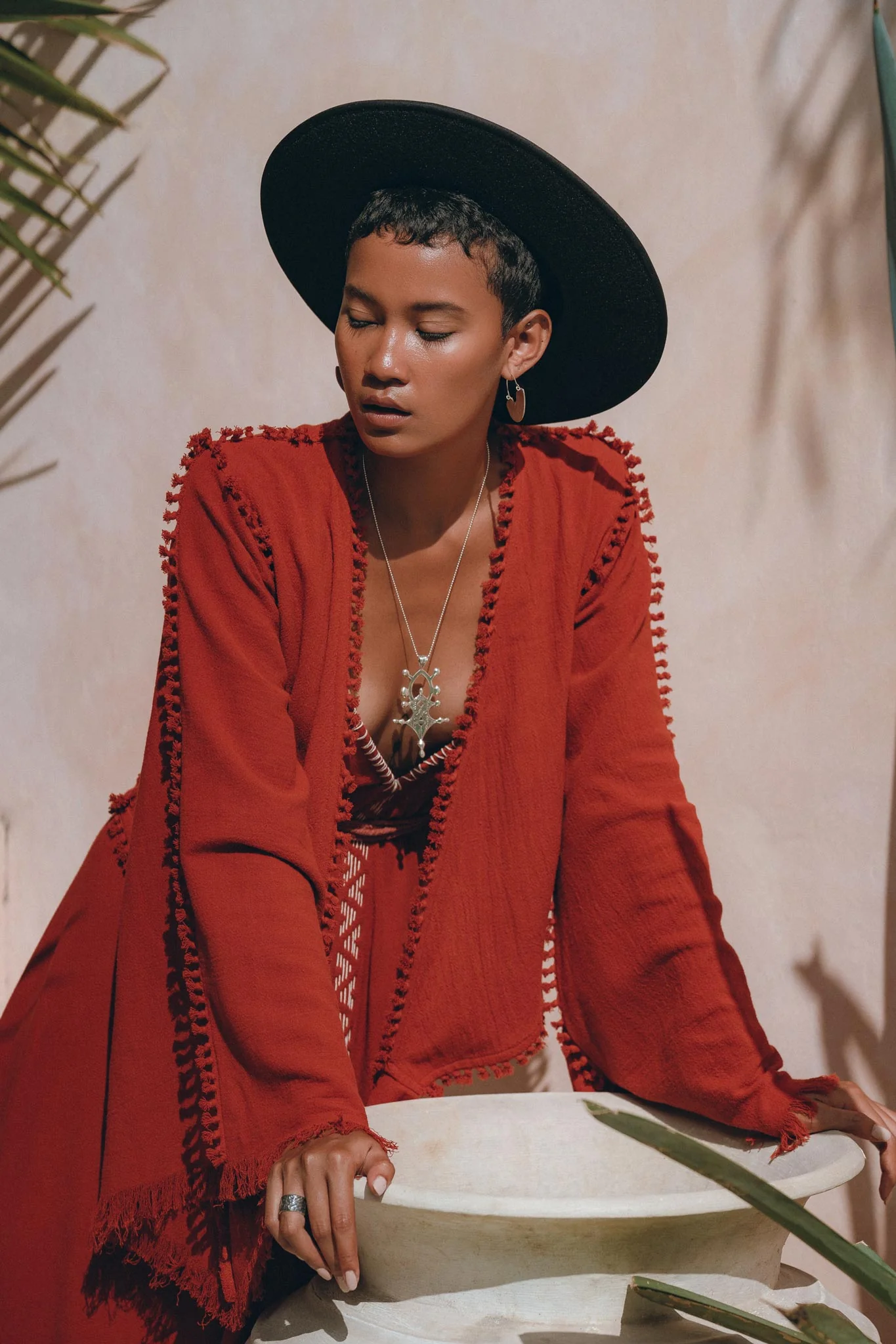 Boho Top • Bohemian Wrap • Organic Top Women • Wide Sleeve Wrap Top - Image 5