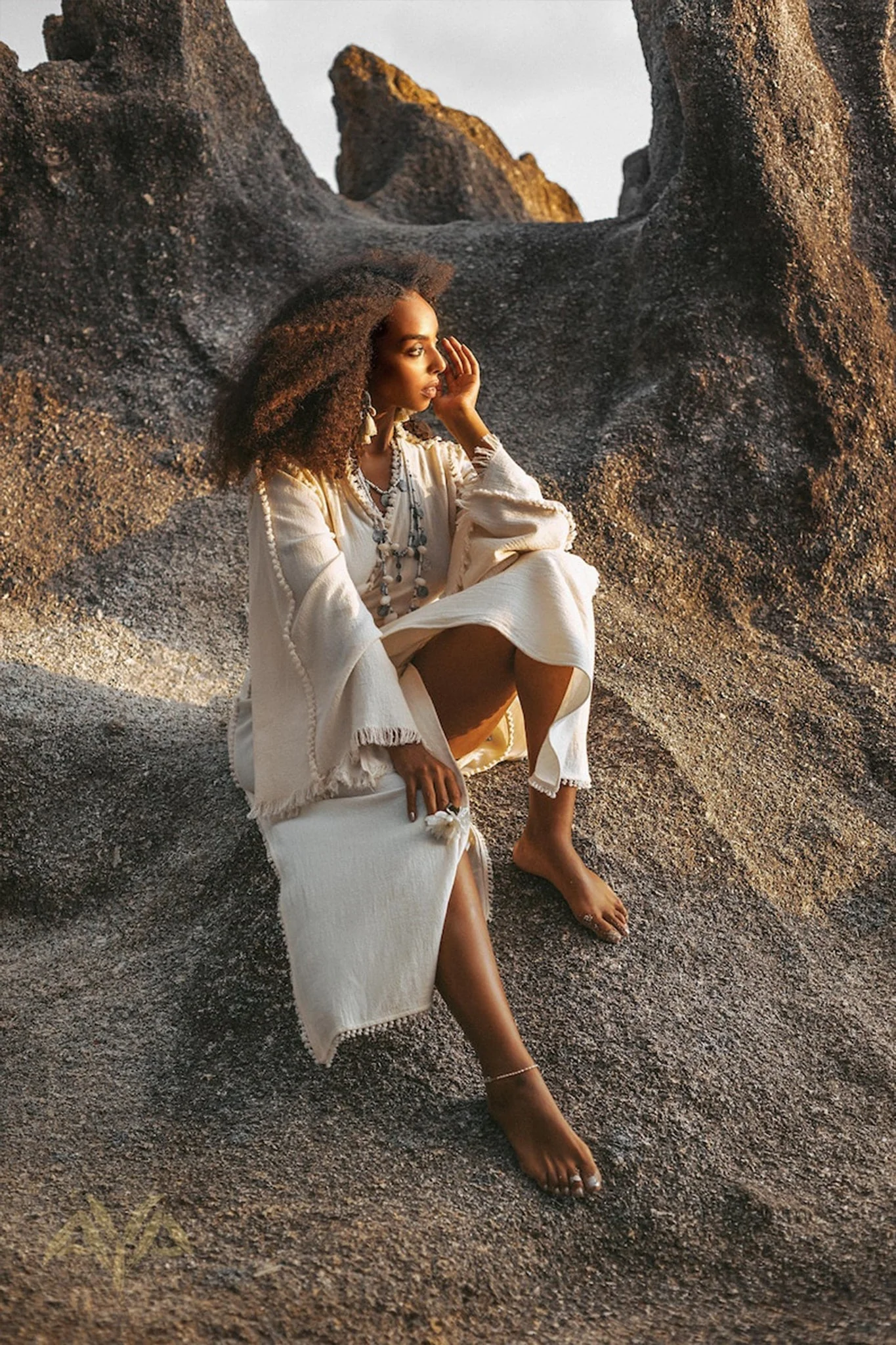 Boho Wrap Top • Organic Wide Sleeve Blouse • Bridal Goddess Top - Image 3