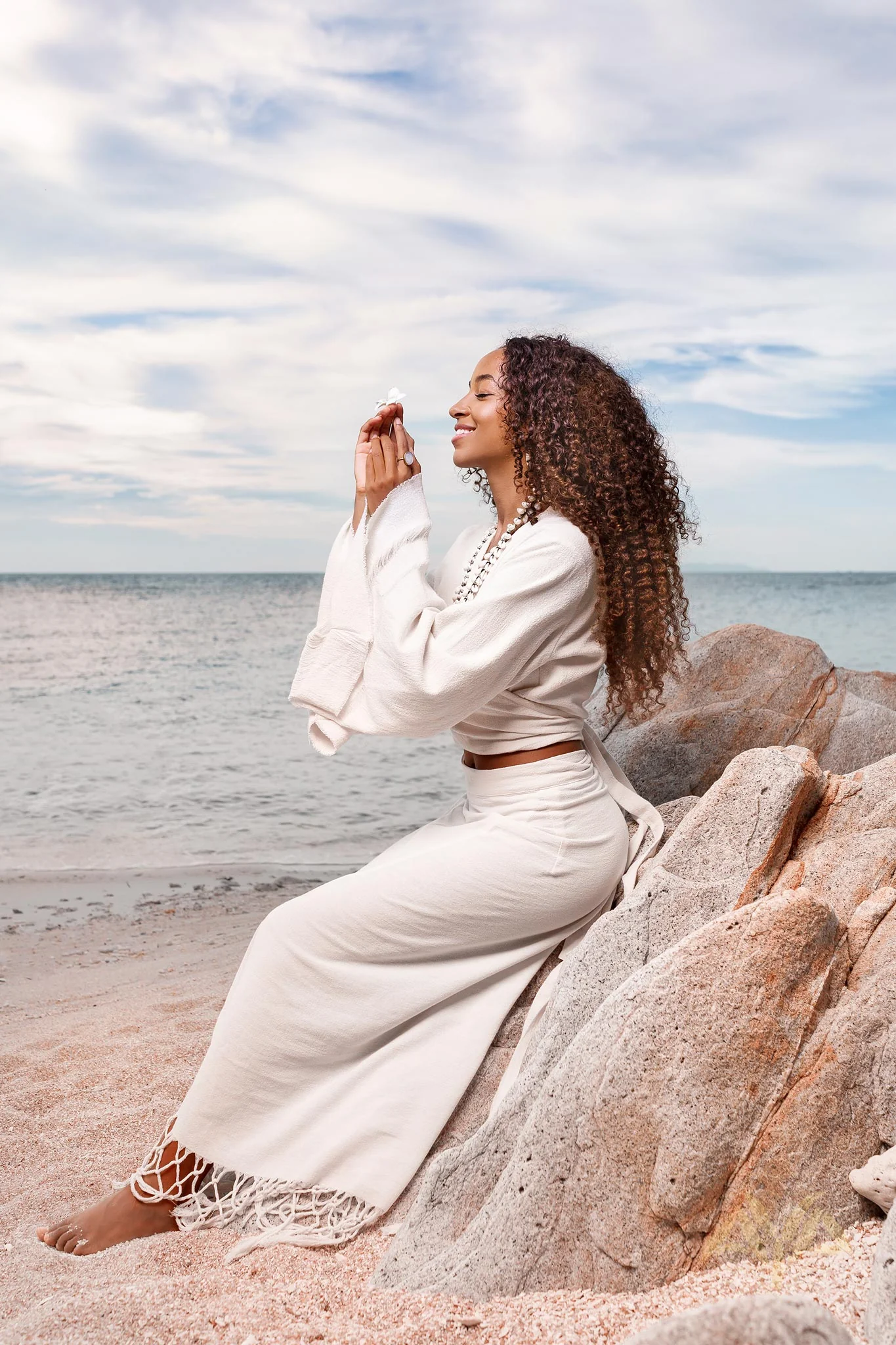 Boho Wrap Top • Wide Sleeve Crop Top • Organic Kimono Blouse - Image 6