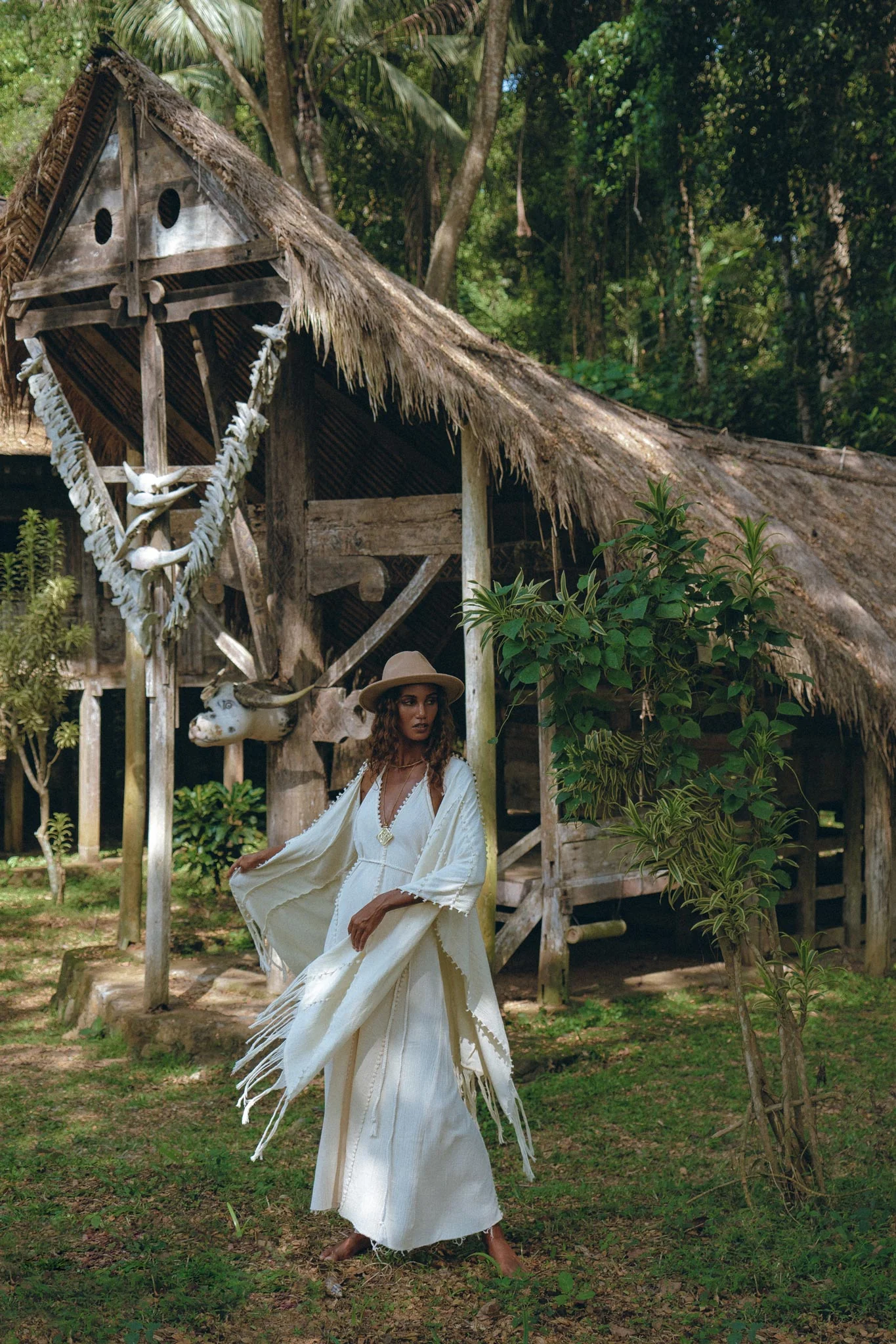 Bridal Poncho Robe • Boho Cape for Women • Bohemian Kimono Overcoat - Image 3