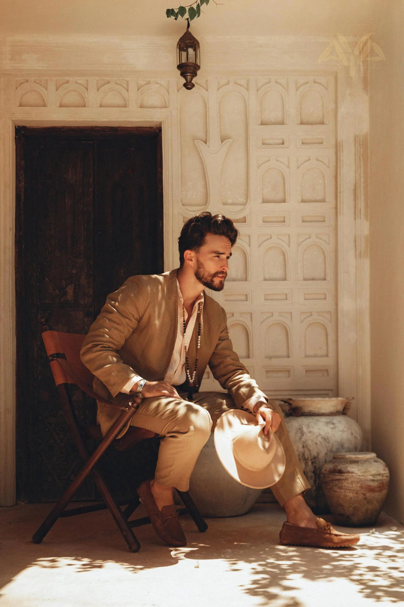 Brown Classic Linen Pants for Men - Image 3