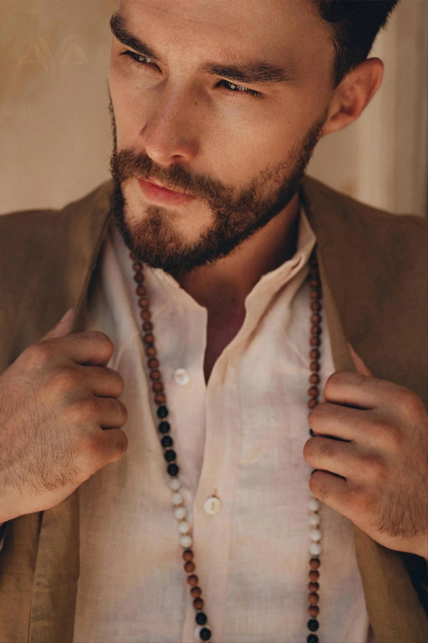 Men's Fine Linen Blazer | Earthy Brown Botanical Dye Suit Jacket - Image 7