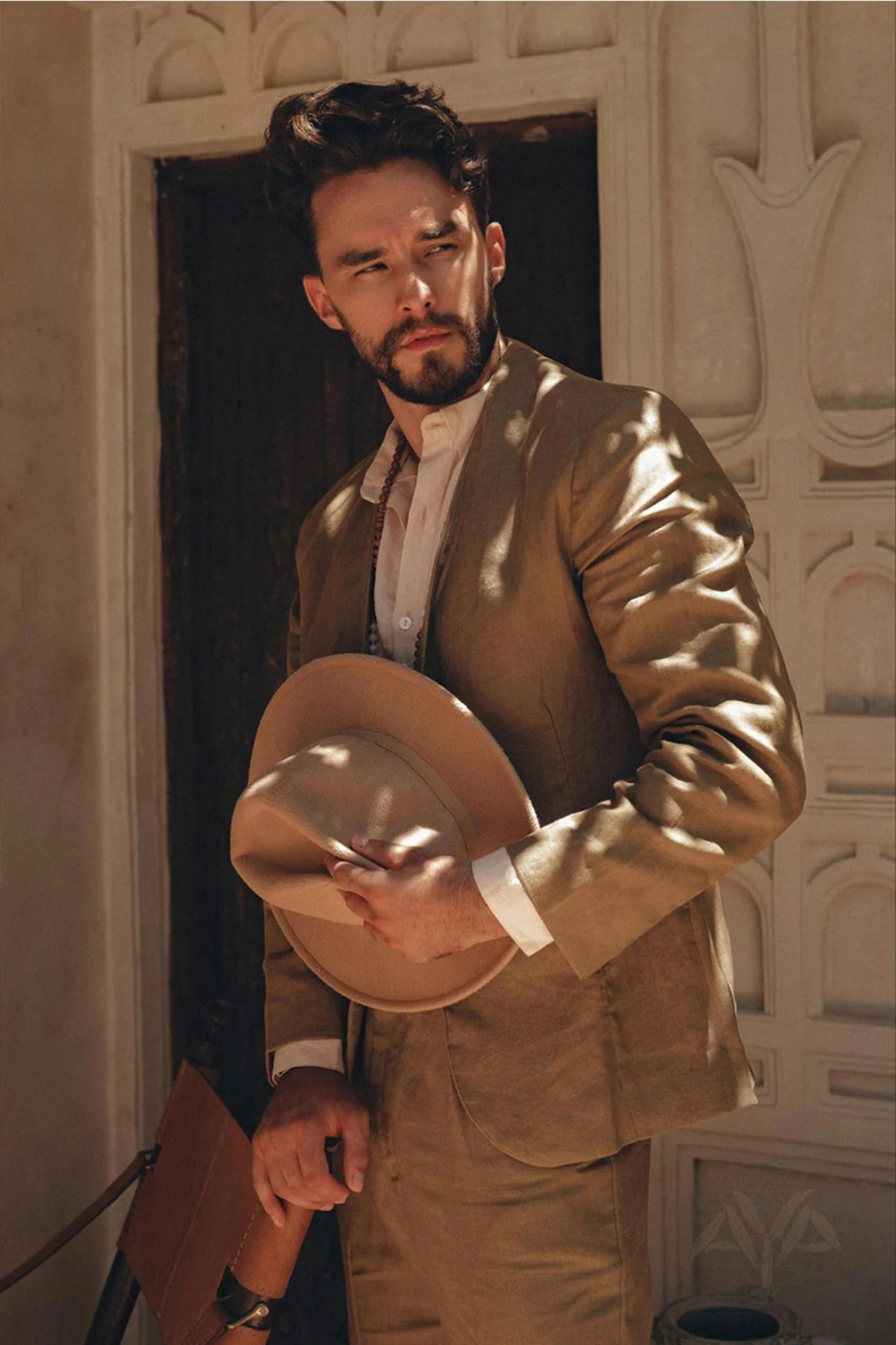 Men's Fine Linen Blazer | Earthy Brown Botanical Dye Suit Jacket - Image 8