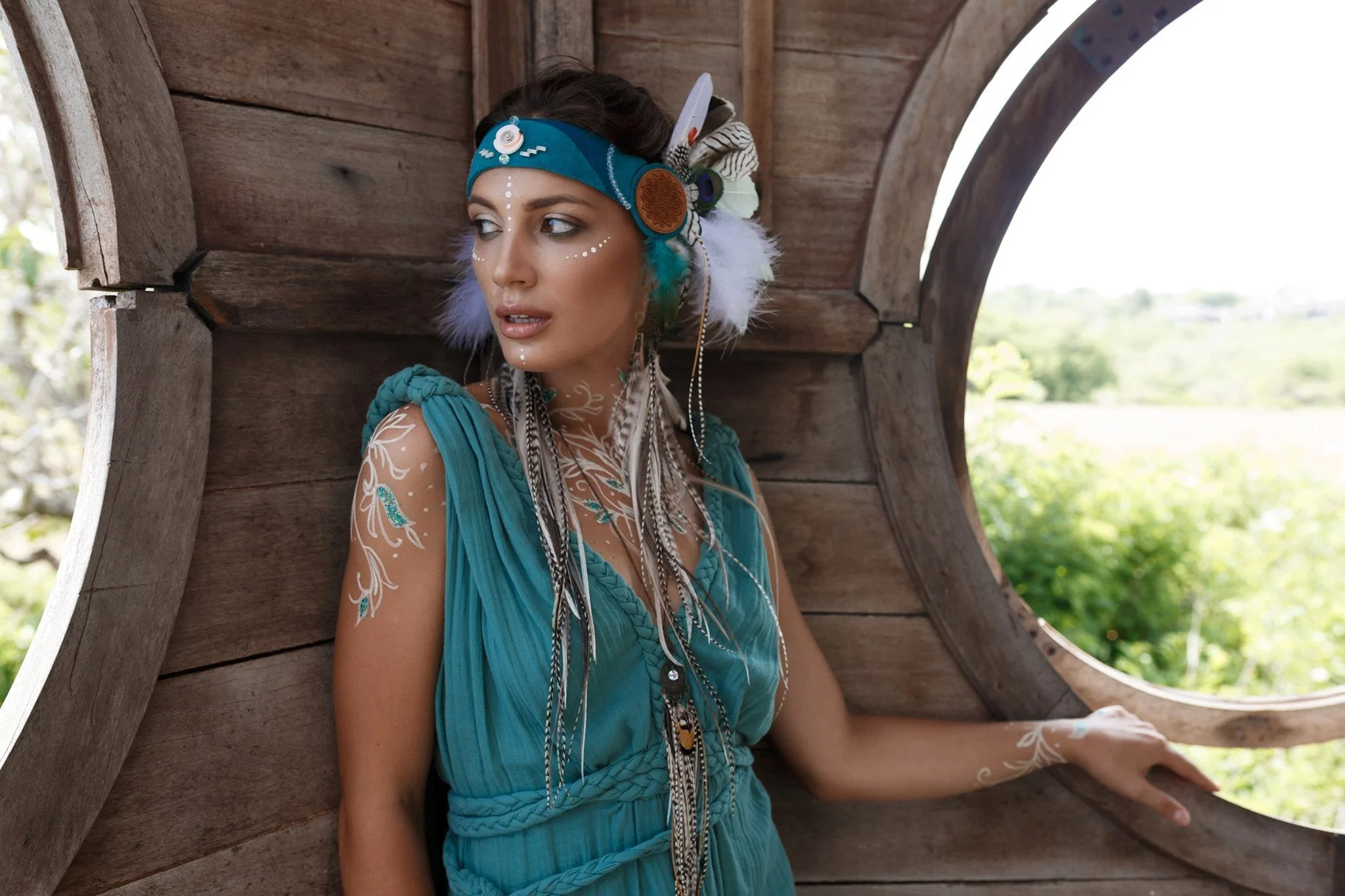 Turquoise Nomad Spirit Dress  (Adjustable size, multiway dress) - Image 2