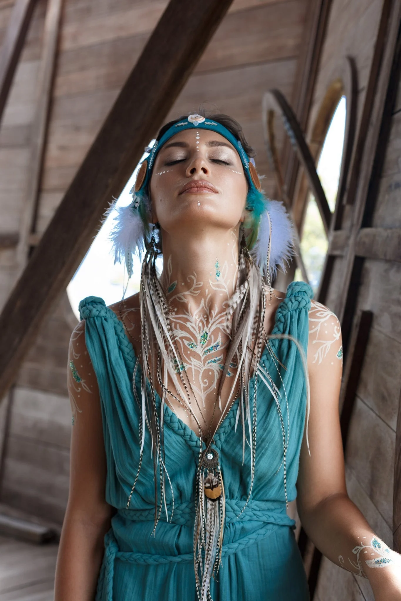 Turquoise Nomad Spirit Dress  (Adjustable size, multiway dress) - Image 6