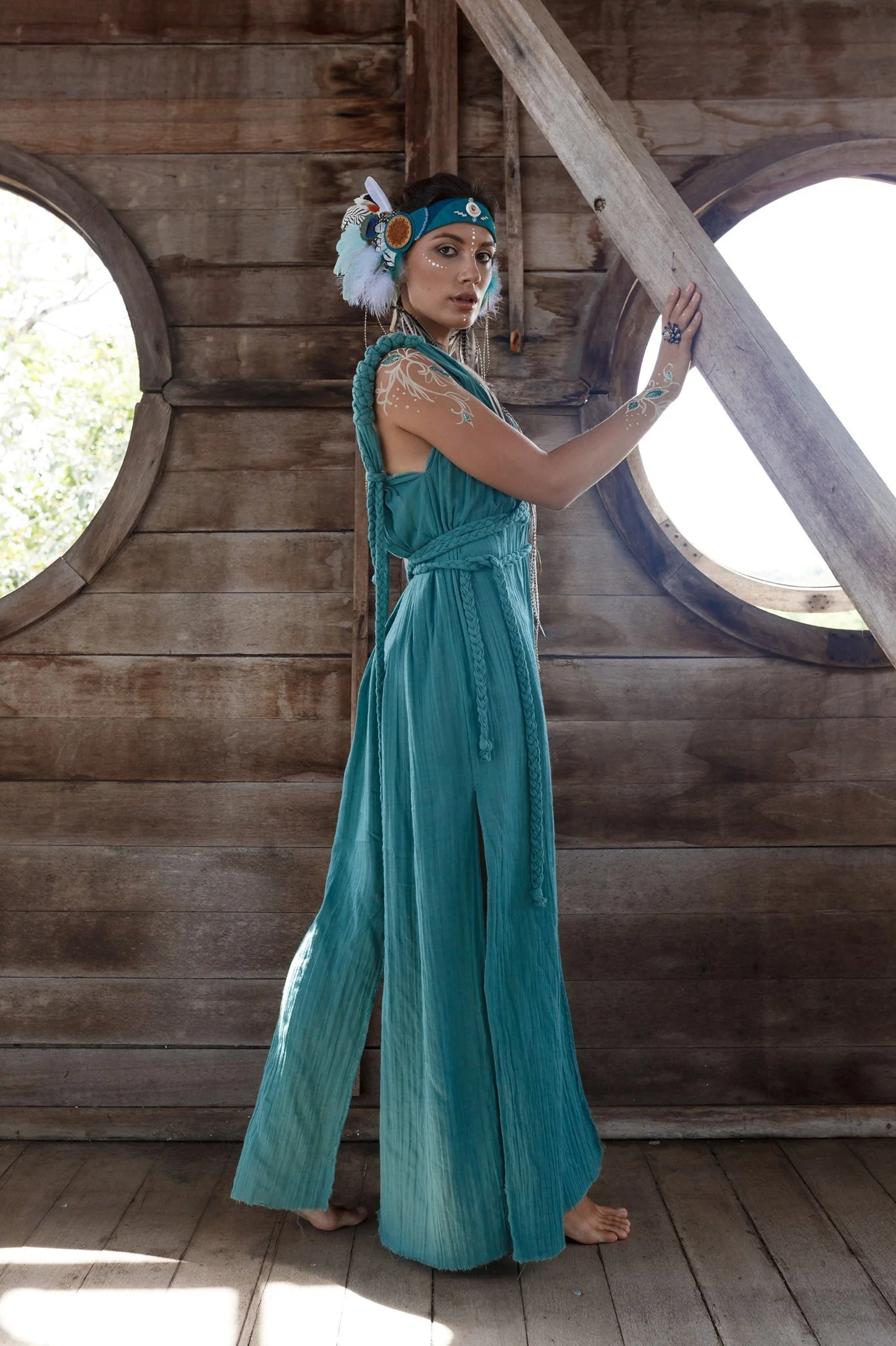 Turquoise Nomad Spirit Dress  (Adjustable size, multiway dress) - Image 8