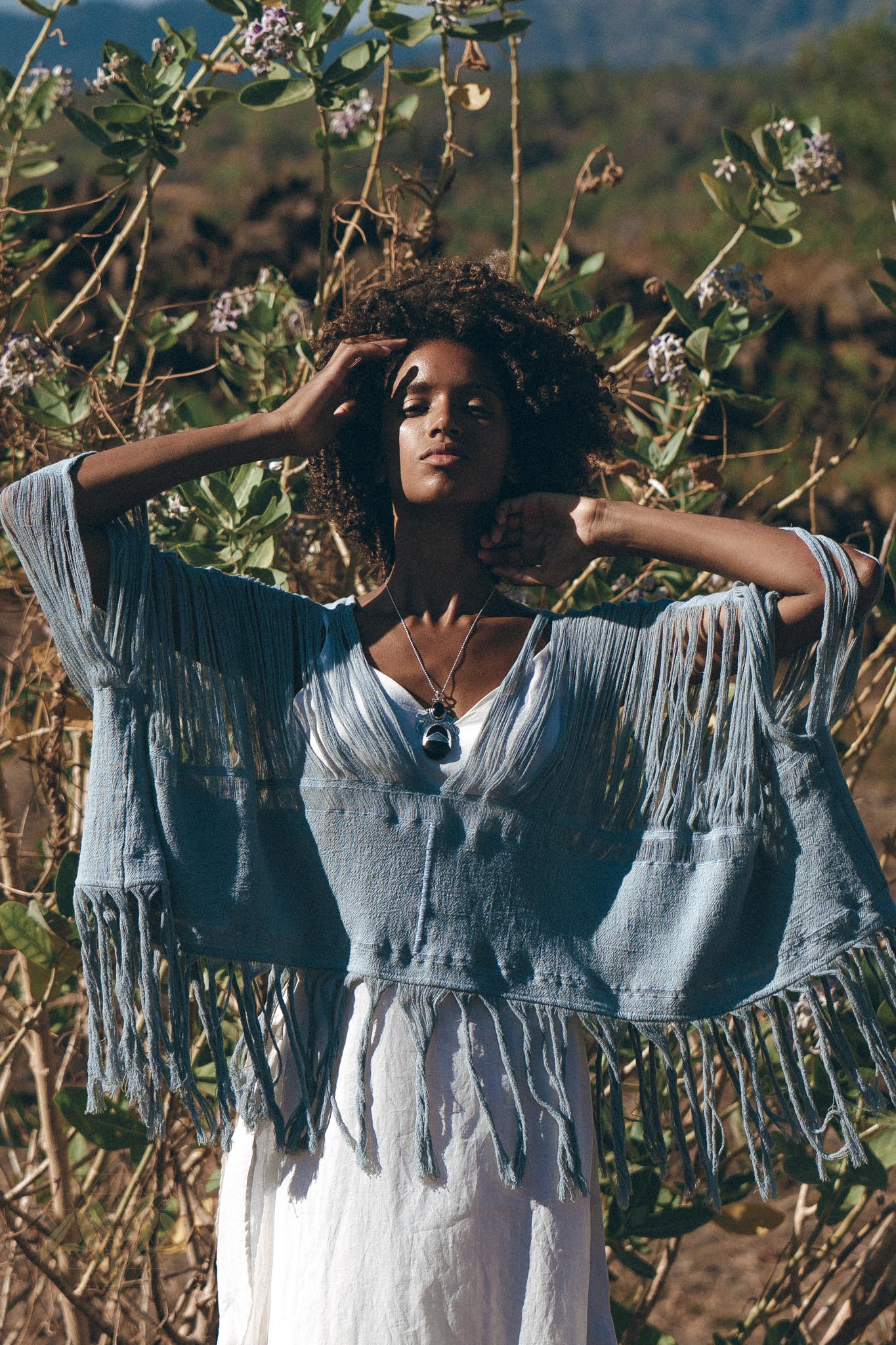 Hand Loomed Cotton Blouse • Boho Top Women • See Through Bohemian Top - Image 7