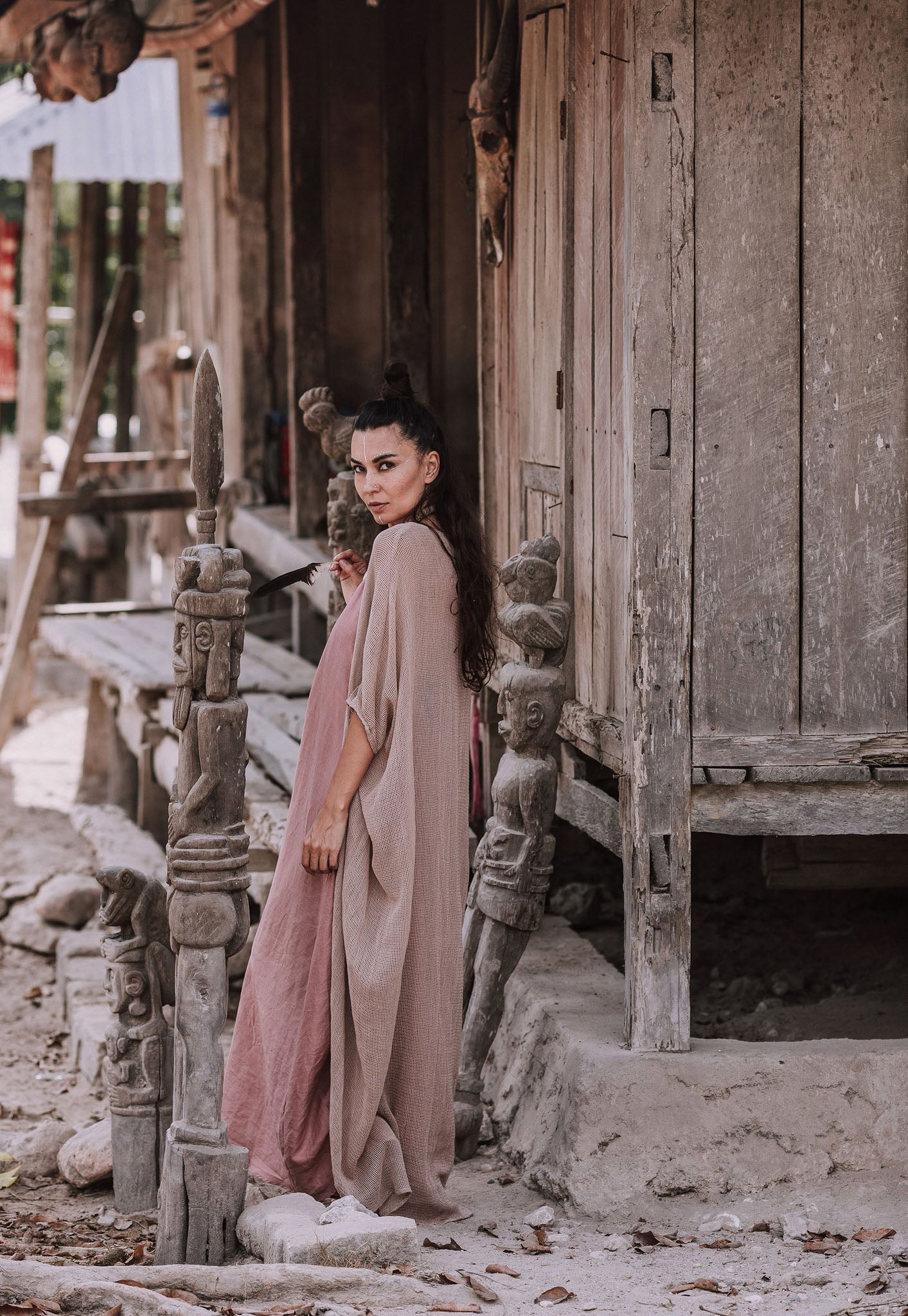 Bamboo Net Boho Kimono Cover-up - Image 3