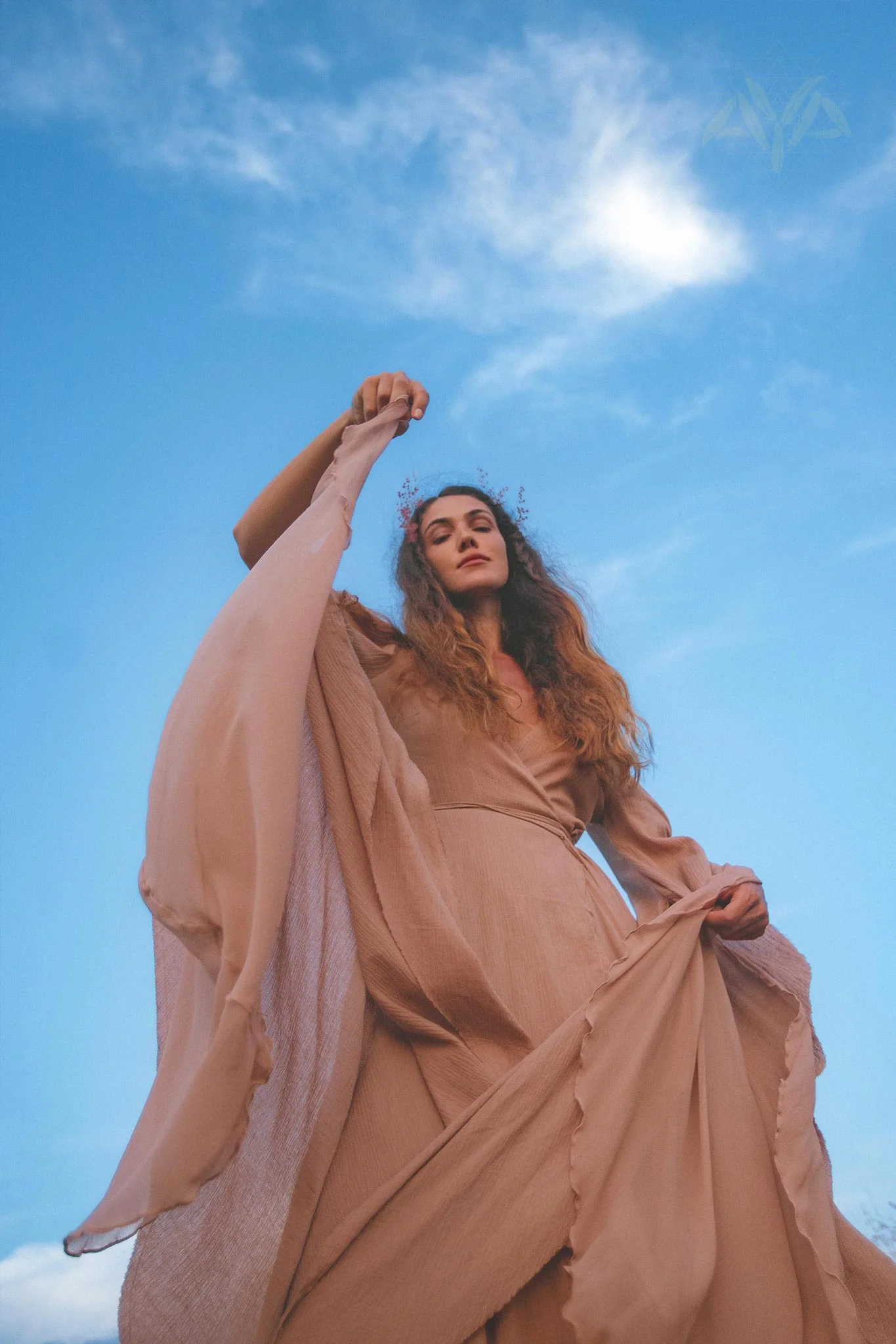 Dusty Rose Makosh Goddess Dress • Organic Bridesmaid Kimono Dress • Cotton Wrap Dress - Image 10