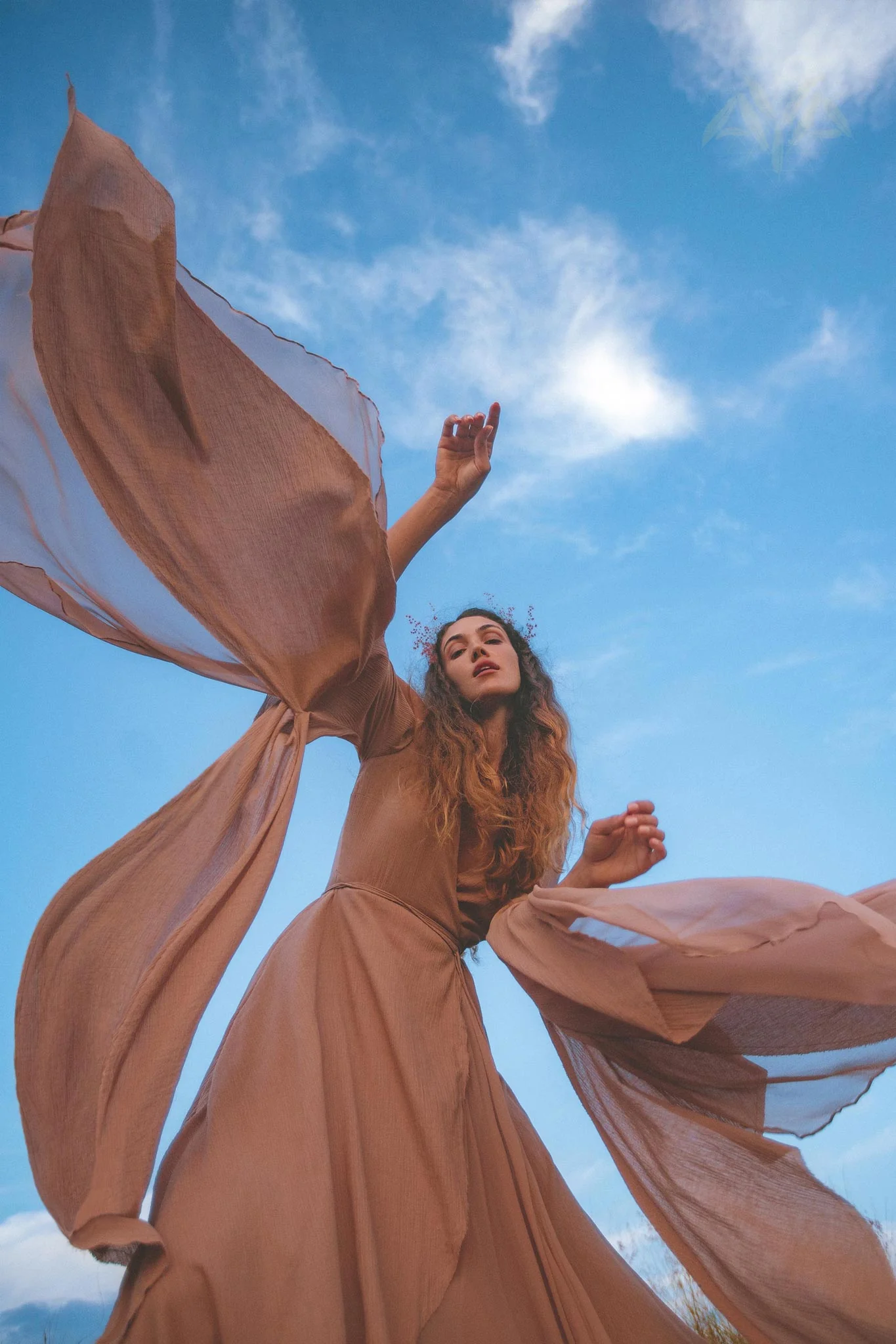 Dusty Rose Makosh Goddess Dress • Organic Bridesmaid Kimono Dress • Cotton Wrap Dress - Image 4