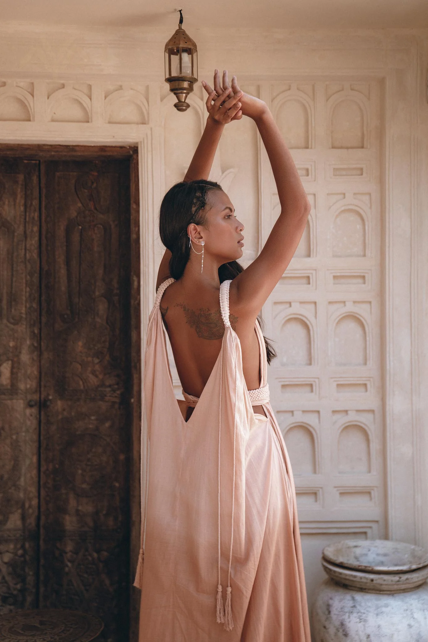 Dusty Pink Greek Dress • Pink Multiway Dress • Boho Wedding Dress - Image 3