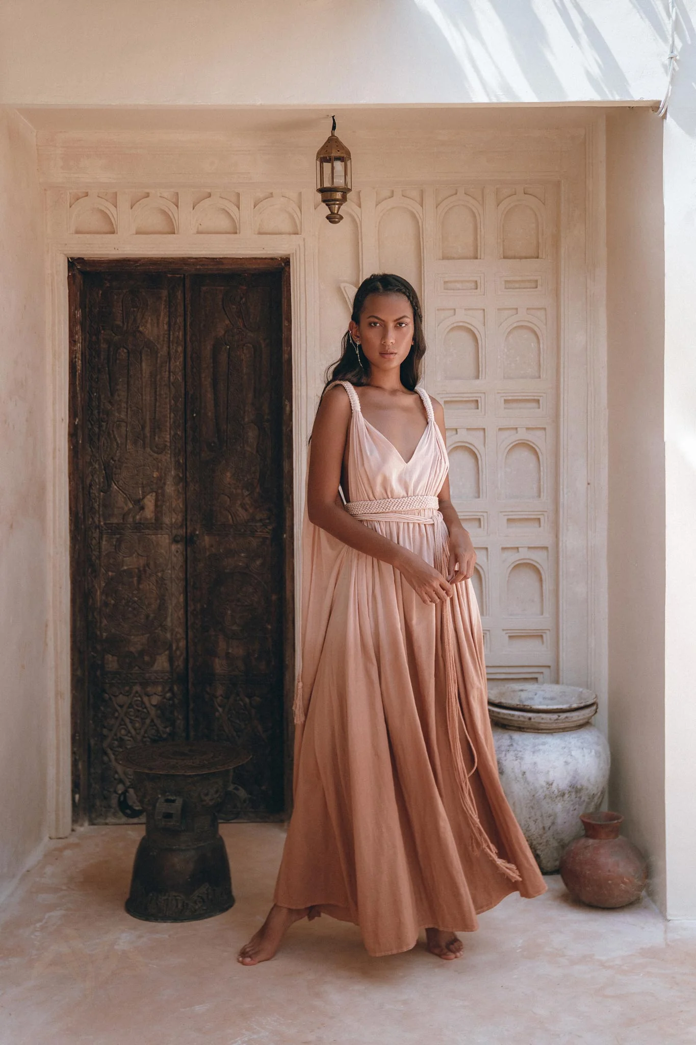 Dusty Pink Greek Dress • Pink Multiway Dress • Boho Wedding Dress - Image 4