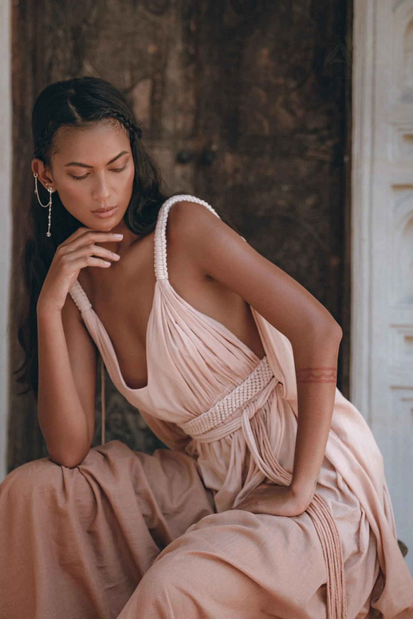 Dusty Pink Greek Dress • Pink Multiway Dress • Boho Wedding Dress - Image 6