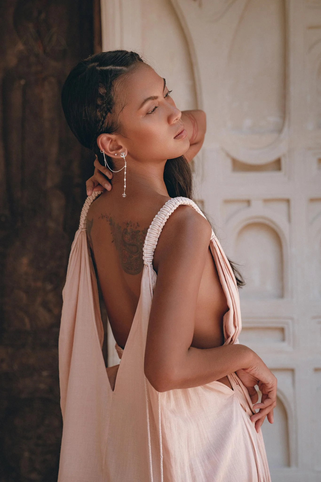 Dusty Pink Greek Dress • Pink Multiway Dress • Boho Wedding Dress - Image 9