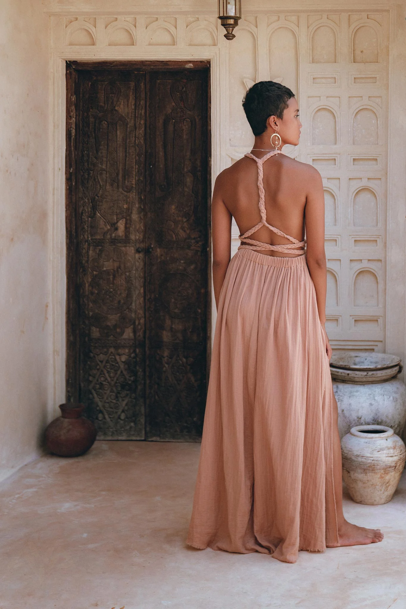 Dusty Pink Greek Goddess Dress • Grecian Dress • Boho Bridesmaid Dress - Image 10