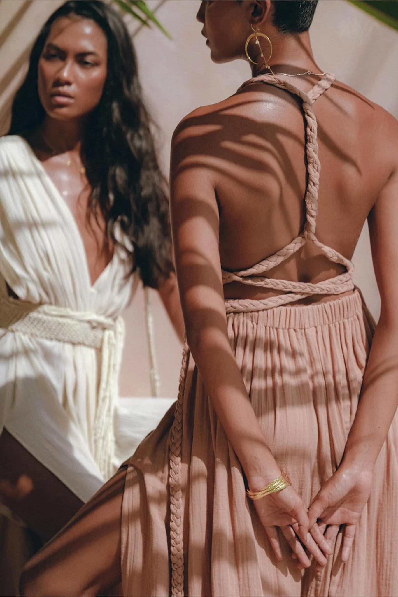 Dusty Pink Greek Goddess Dress • Grecian Dress • Boho Bridesmaid Dress - Image 4