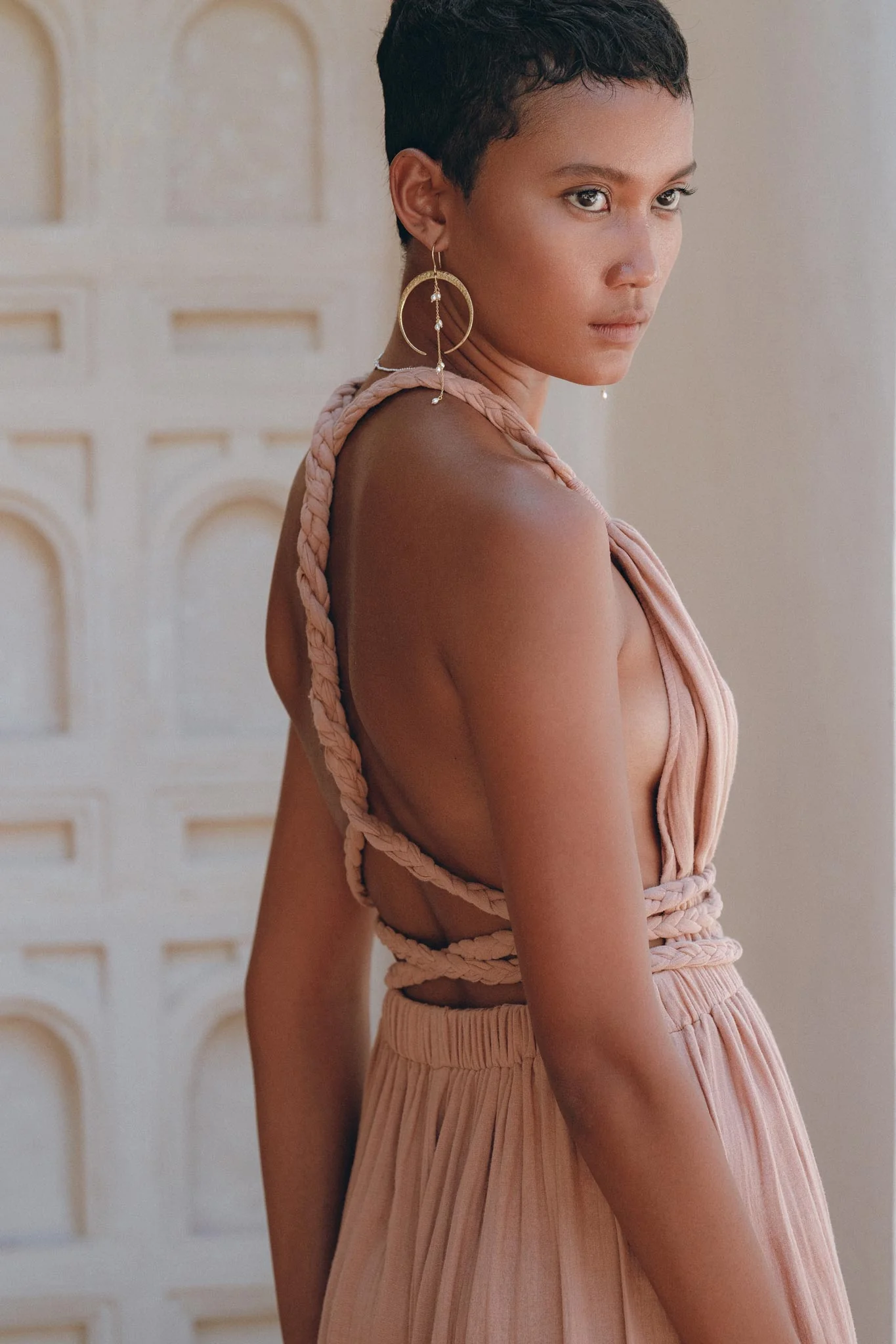 Dusty Pink Greek Goddess Dress • Grecian Dress • Boho Bridesmaid Dress - Image 6