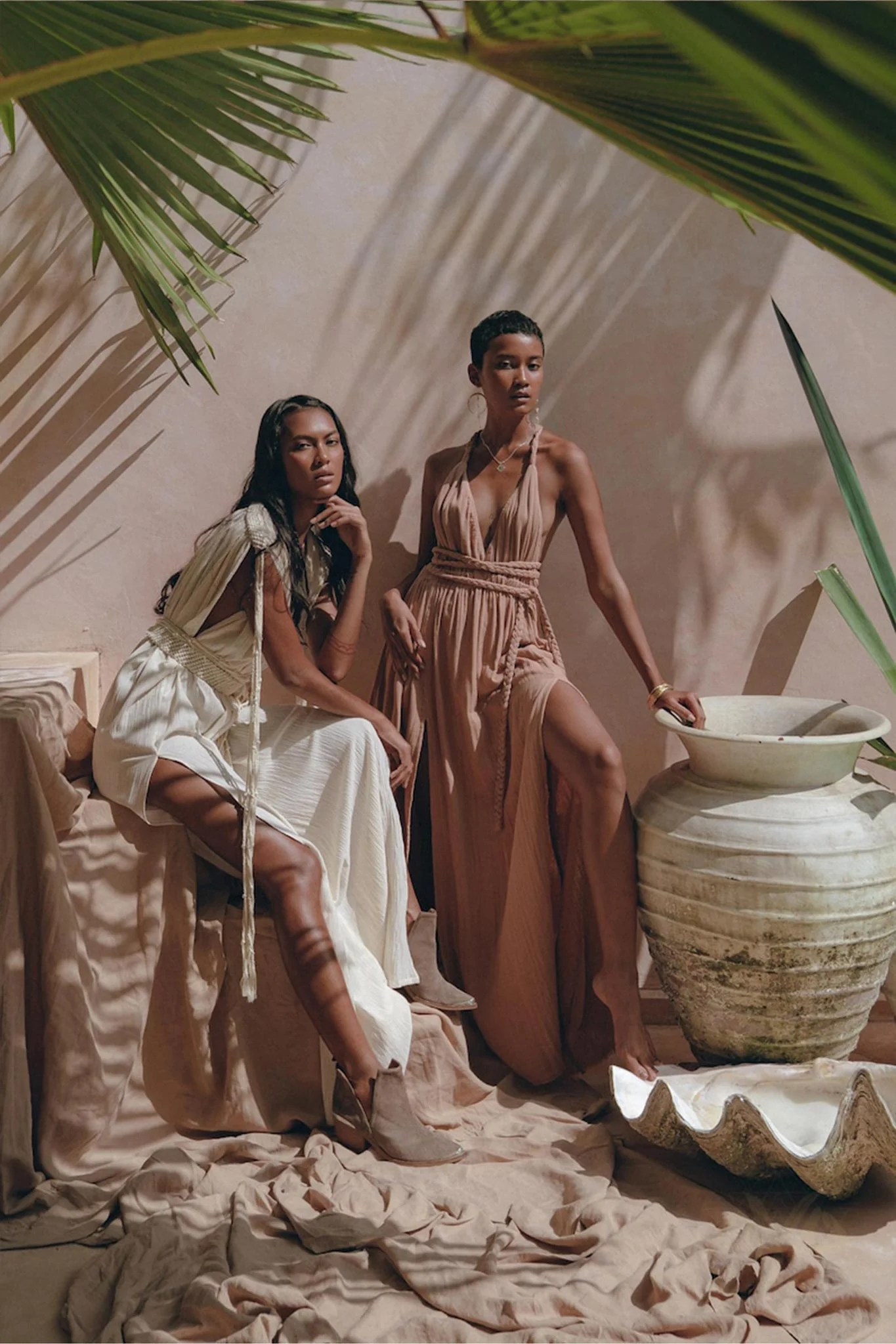 Dusty Pink Greek Goddess Dress • Grecian Dress • Boho Bridesmaid Dress - Image 7