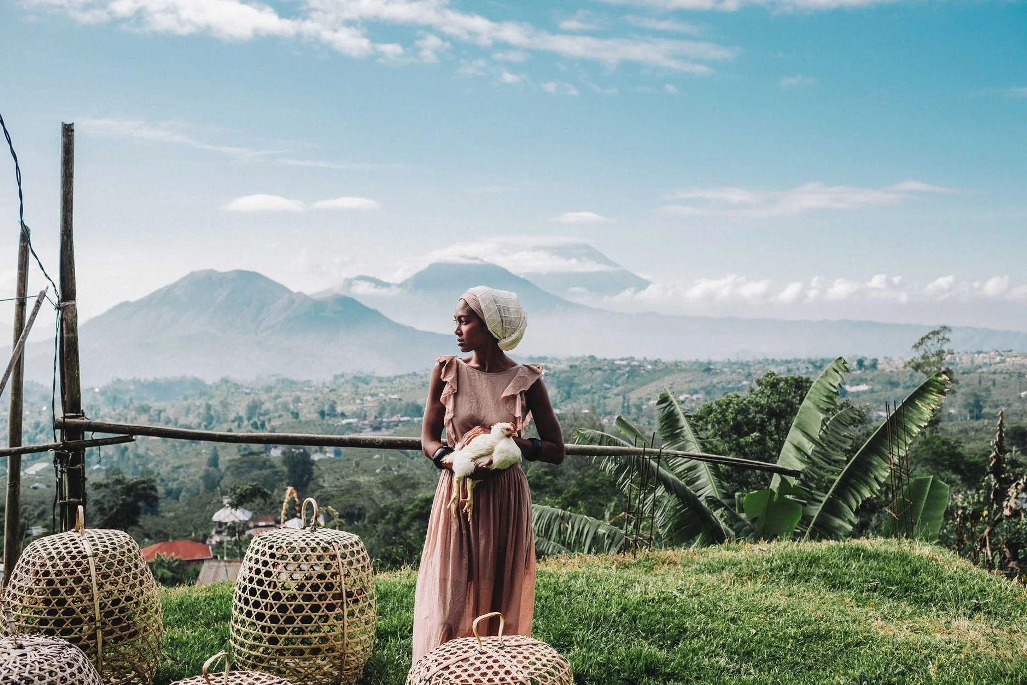 Dusty Pink Boho Bridesmaid Dress - Image 4