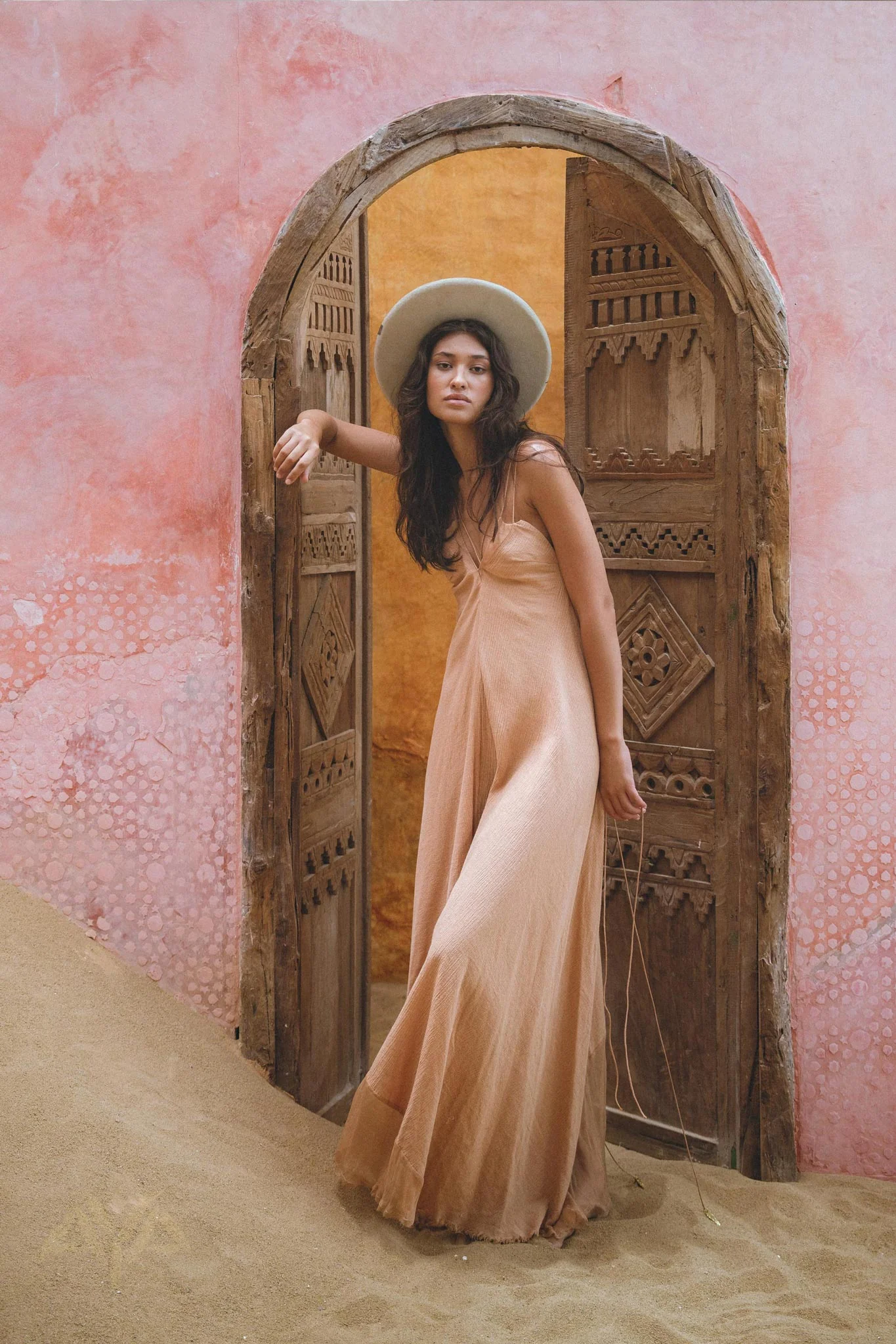 Powder Pink Padma Dress • Bohemian Handloomed Dress • Greek Goddess Summer Dress - Image 10